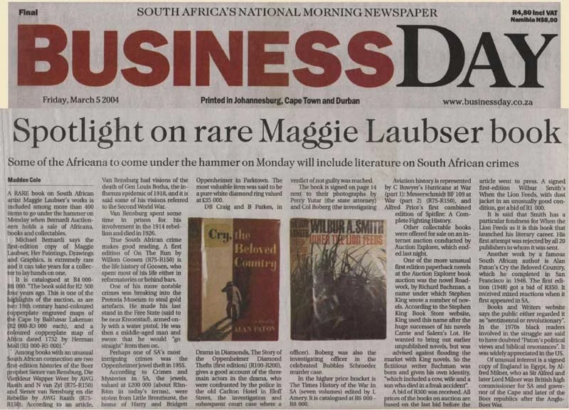 James Findlay appearing in Business Day 5 March 2004