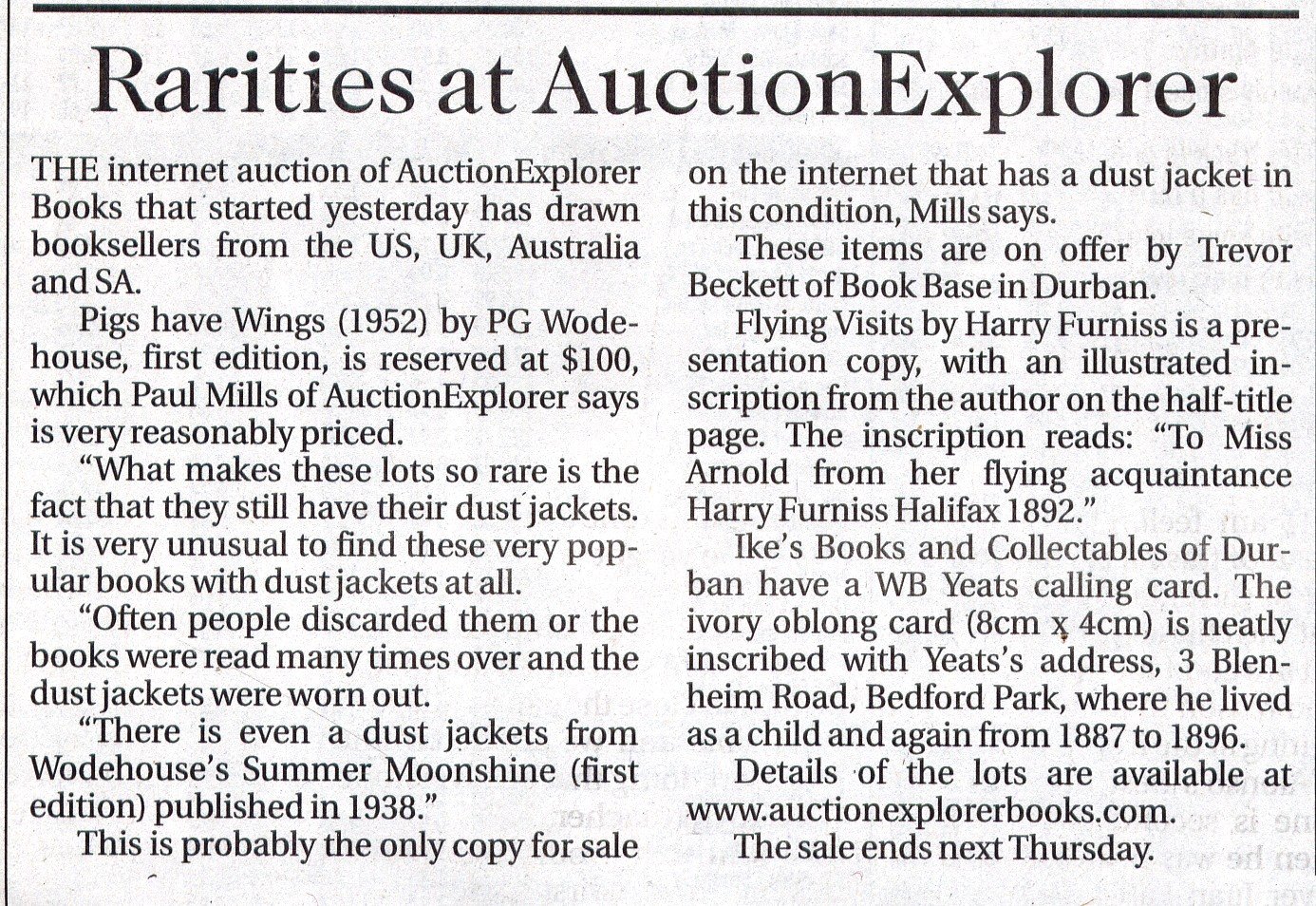 James Findlay appearing in Business Day 9 June 2006