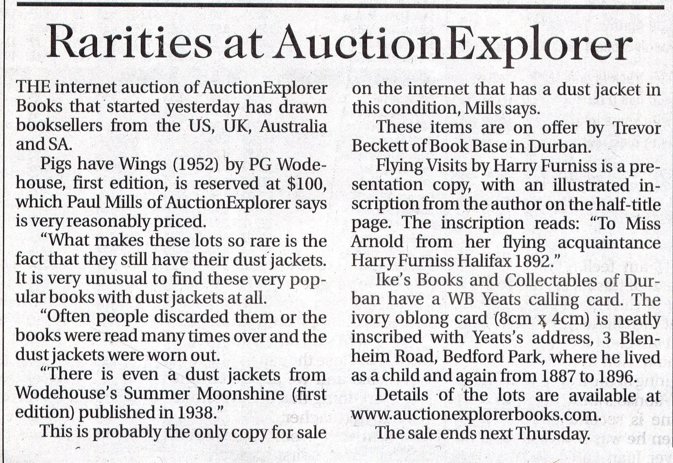 James Findlay appearing in Business Day 9 June 2006