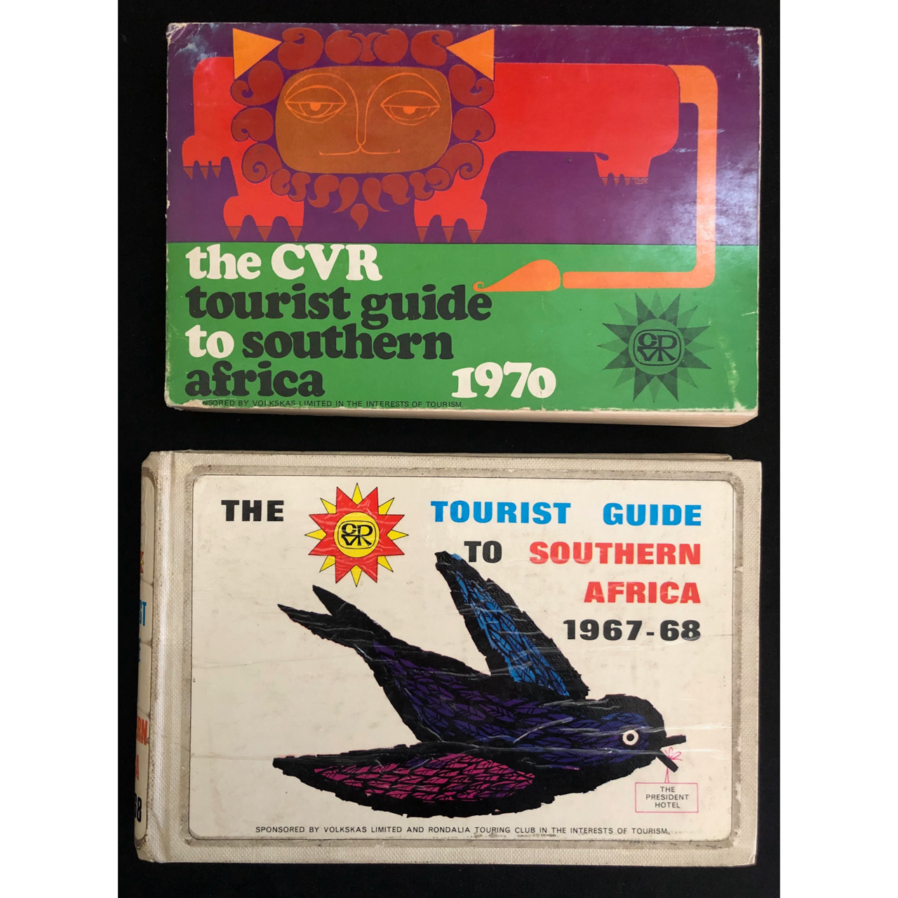 Two editions of The CVR Tourist Guide to Southern Africa (1967–68 and 1970). R1,000