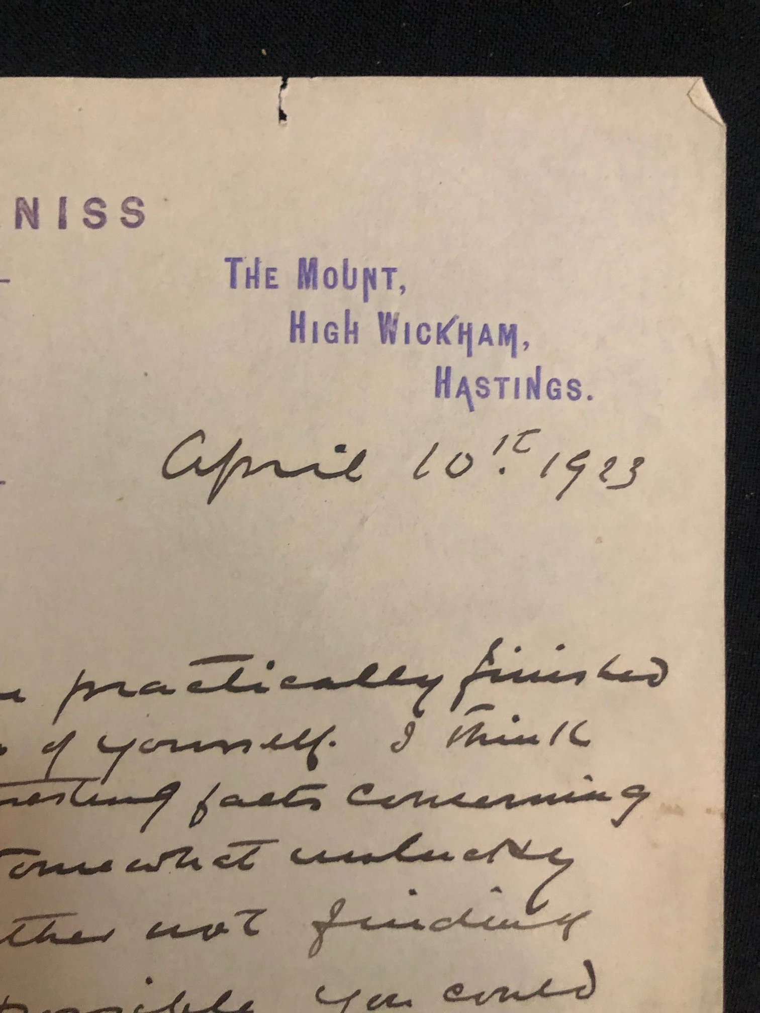 Harry Furniss to publisher John Lane, founder of The Bodley Head (1923)