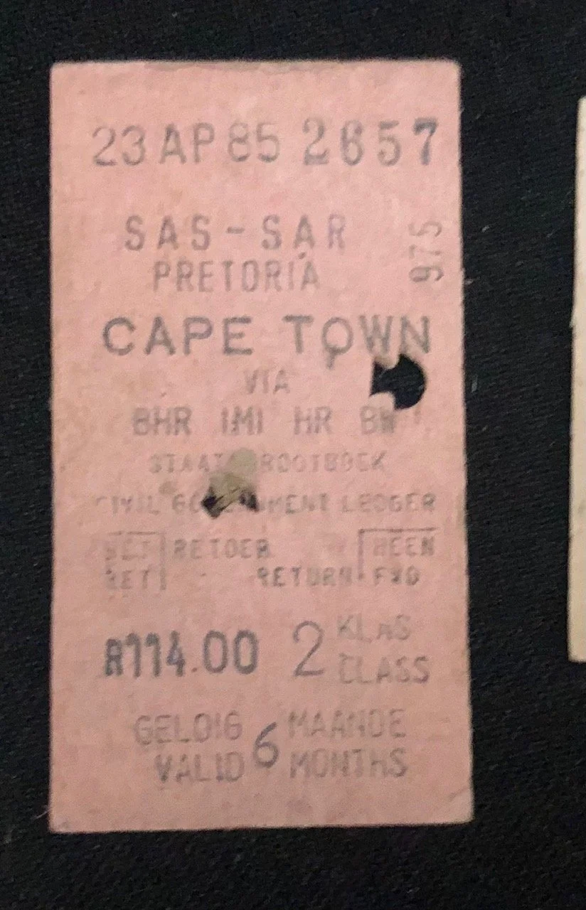 This collection of bus and train tickets offers a fantastic snapshot of South African transit and economic history, stretching from the late 19th-century gold rush era to the late 20th century.