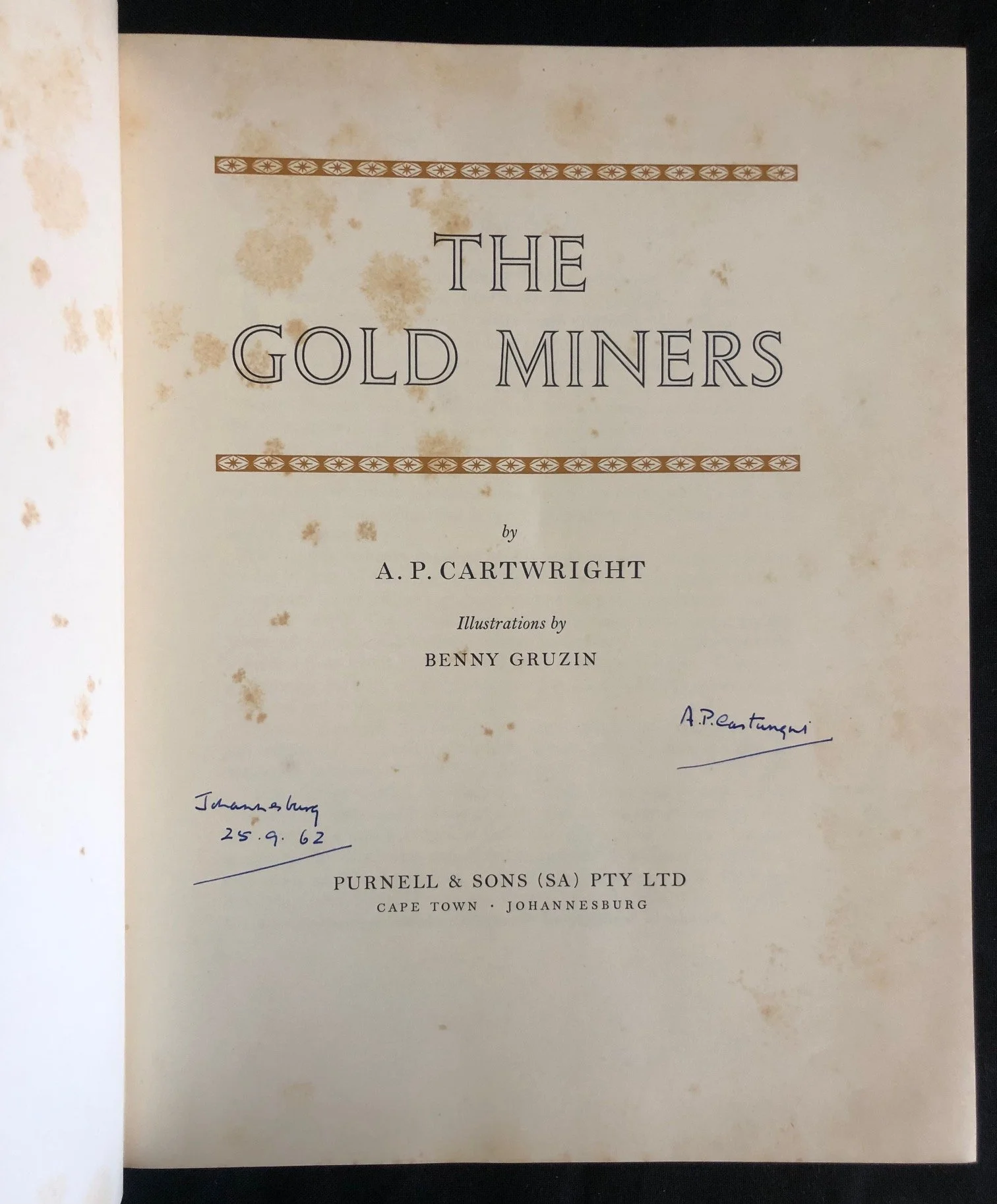 The Gold Miners by Cartwright. Signed deluxe edition (1962)