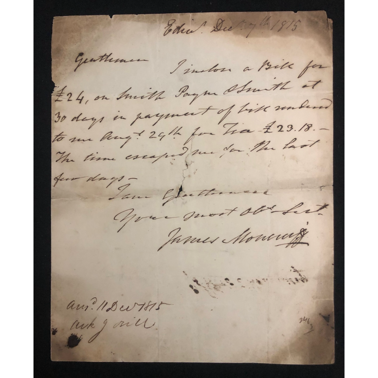 Sir James Wellwood Moncreiff, 9th Baronet, Scotland (1815) R2,000