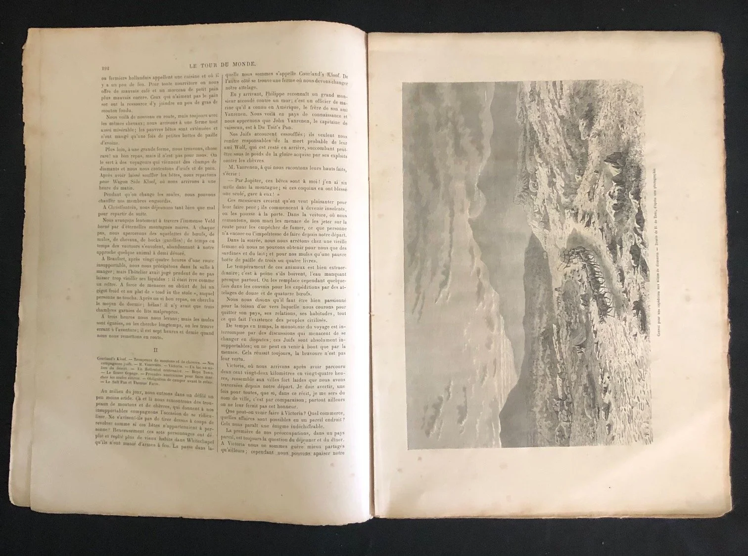 "Voyage aux Mines de Diamants …." (Voyage to the Diamond Mines in South Africa) from Le Tour du Monde (1872)