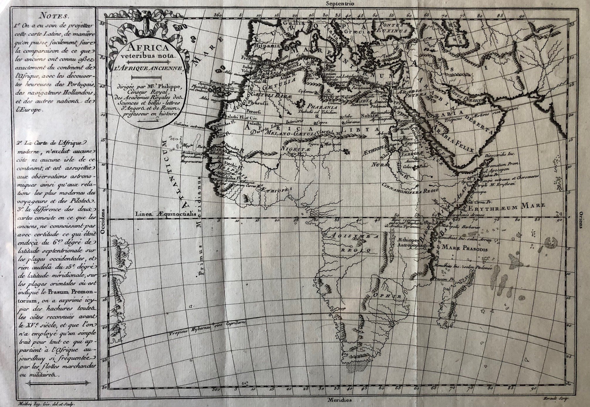 "Africa veteribus nota / L'Afrique Ancienne" (Ancient Africa). (circa 1760s–1780s).