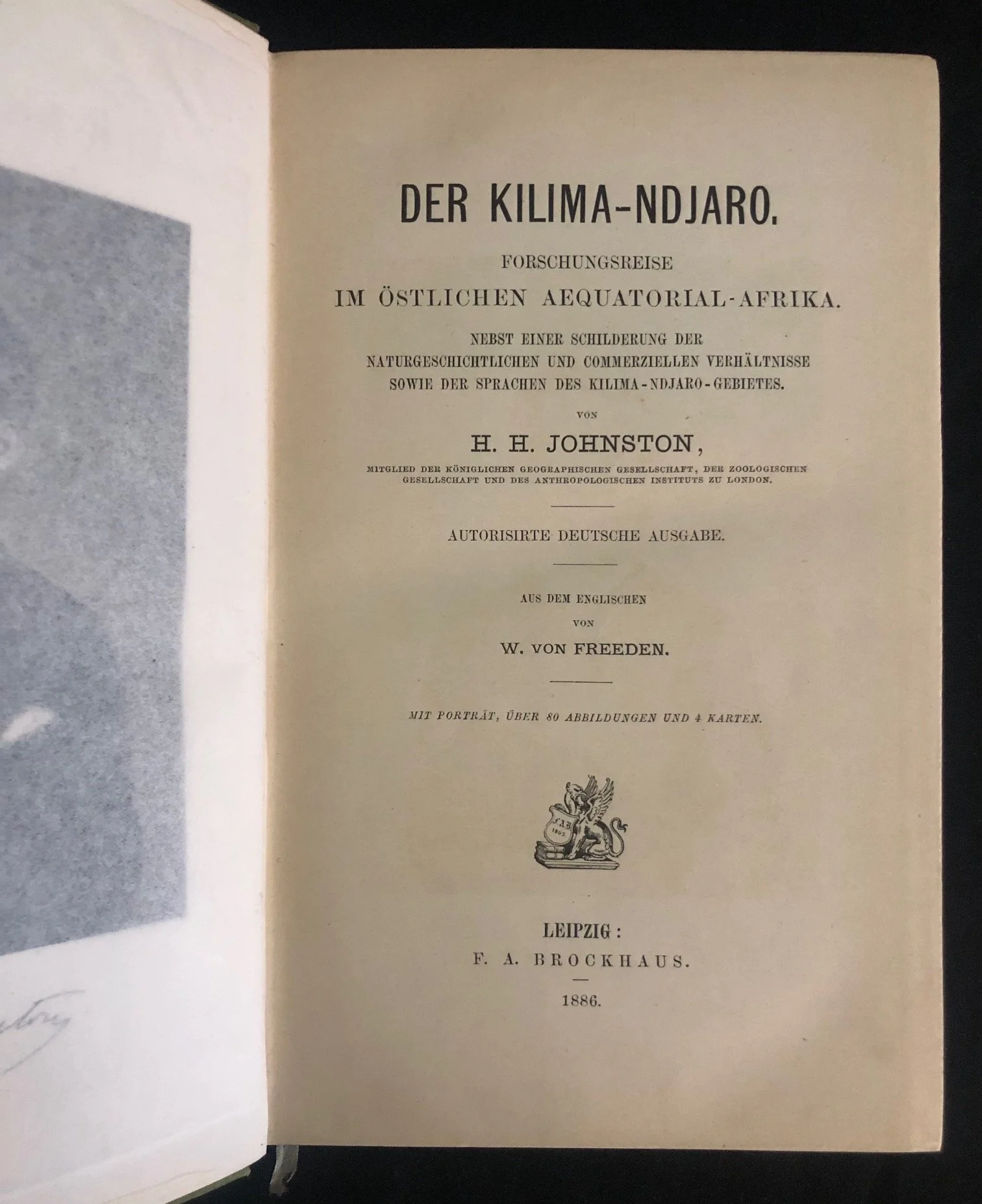 Der Kilima-Ndjaro (The Kilimanjaro Expedition) Harry Hamilton Johnston 1886 