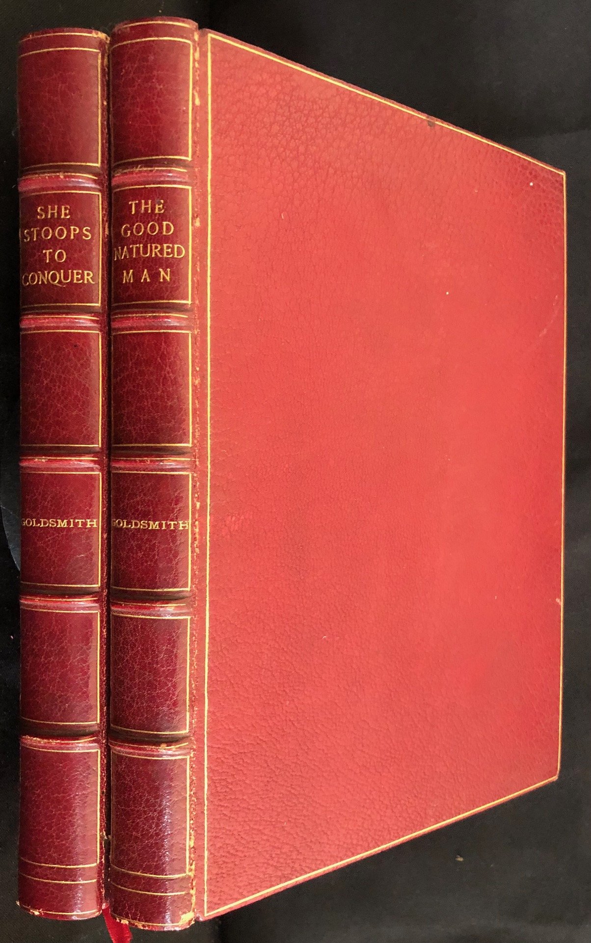 Fine bindings of Two Oliver Goldsmith books (c.1920)