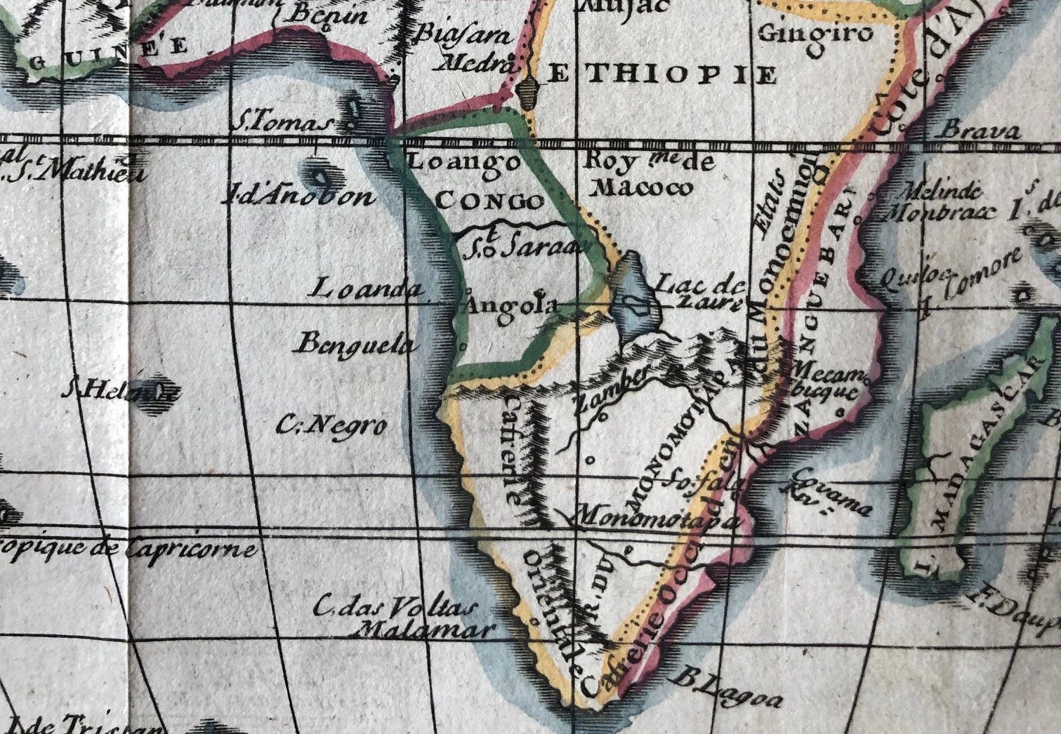 "L'Afrique Suivant les dernieres Observations" by female engraver Denise Macquart (c.1740)
