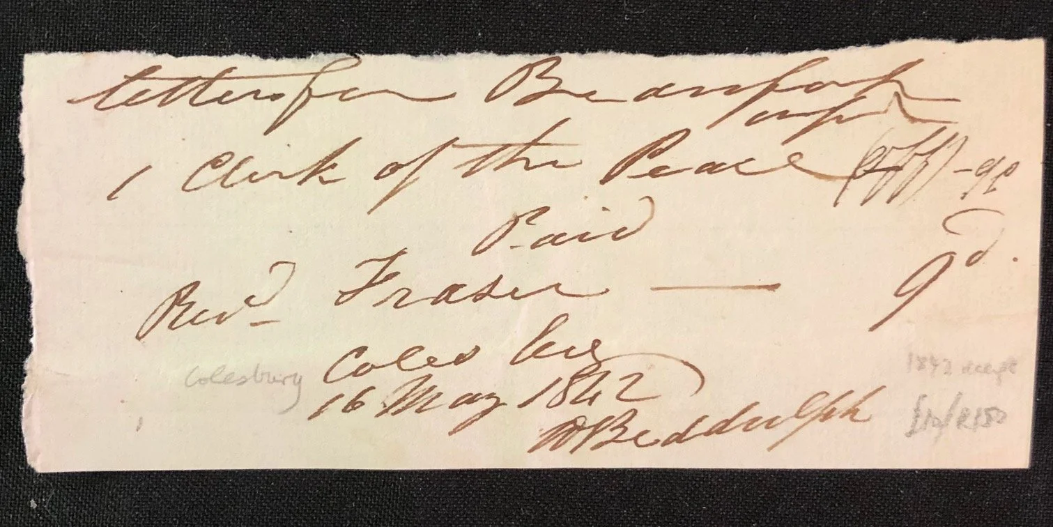 Postal Charge from the frontier of the Cape Colony (16 May 1842) R2,000