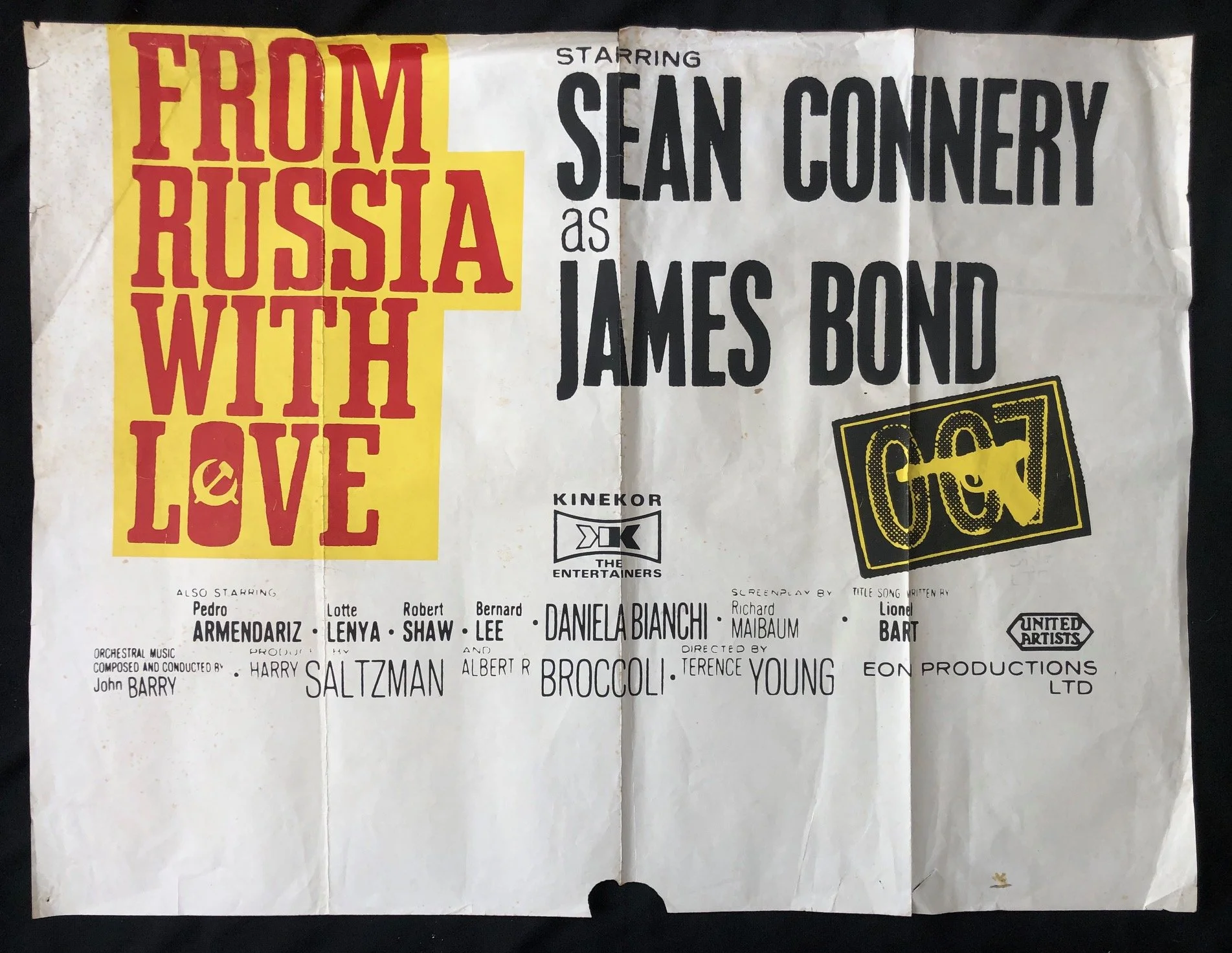 Original Movie Poster: James Bond classic From Russia with Love c1970s