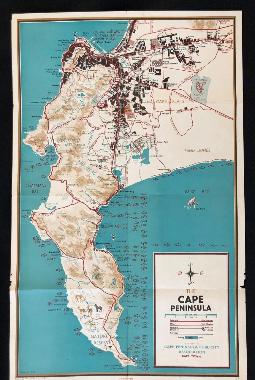 Map of The Cape Peninsula 1949