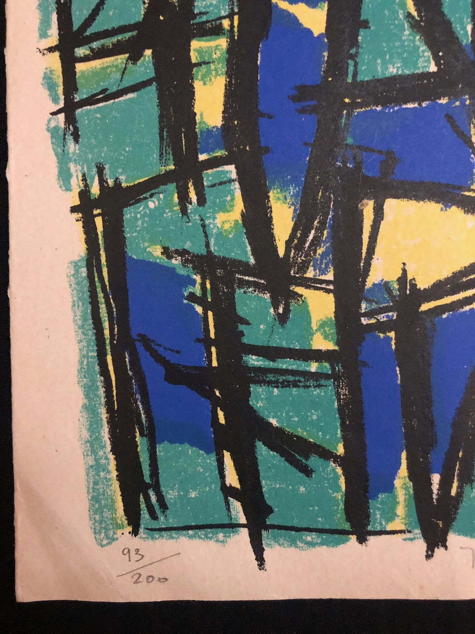 Abstract Lithograph by Jean Le Moal (1956)