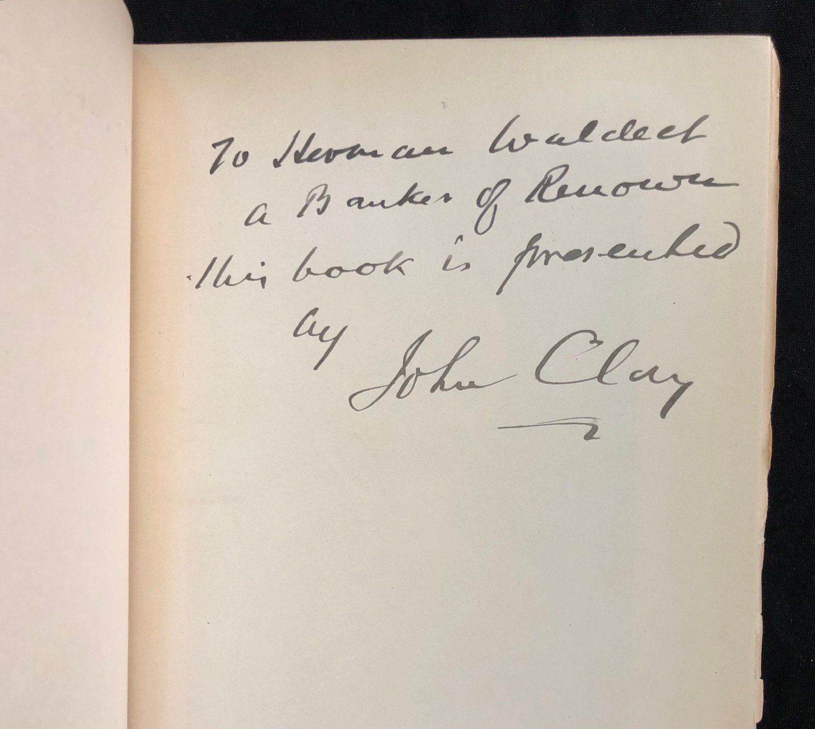 My Life on The Range (as a cowboy) inscribed by the author John Clay (1924)