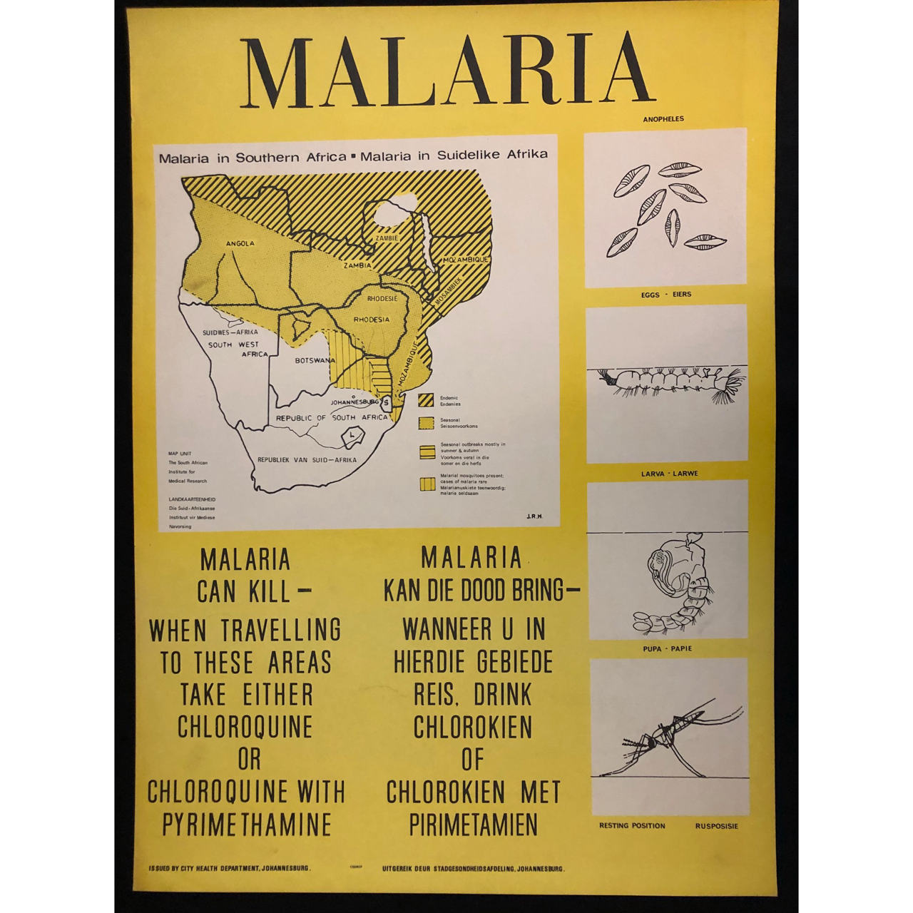 Malaria Awareness Poster (c.1975) R1,000