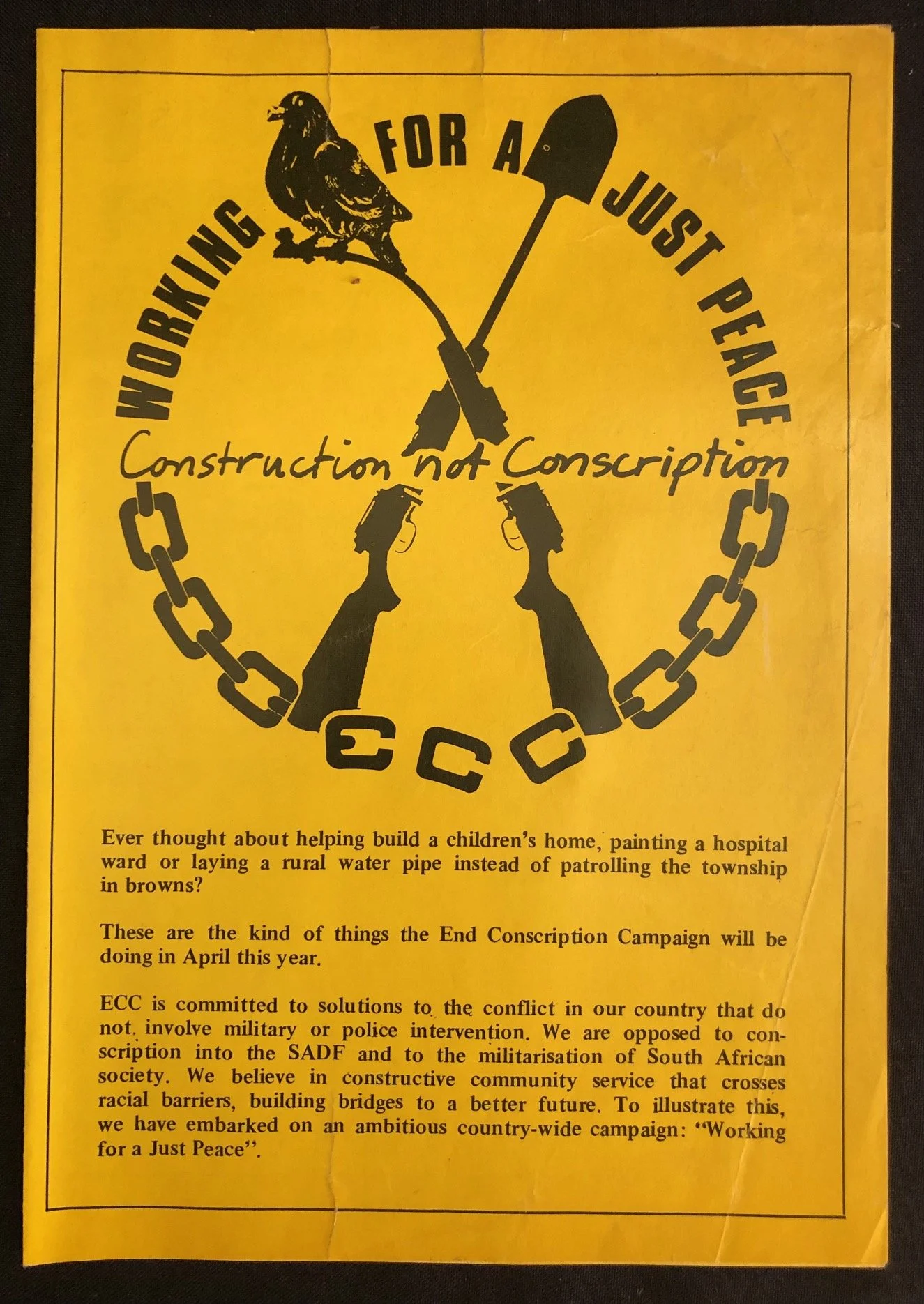 Ephemera Relating to The End Conscription Campaign c.1985 (4)
