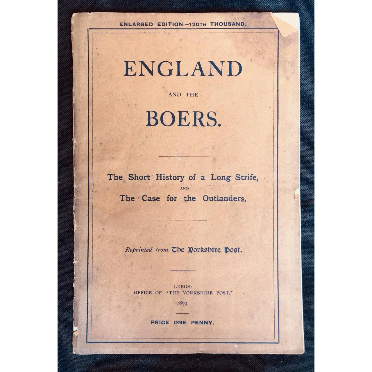 England and the Boers (Jameson Raid) 1899, R1,250
