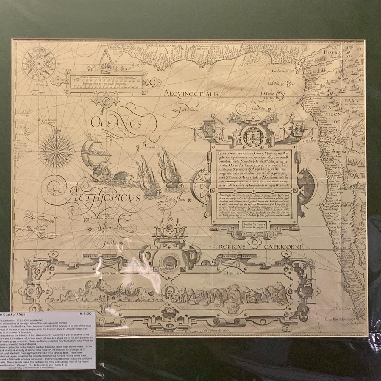 Map of the West Coast of Africa c.1596 R15,000