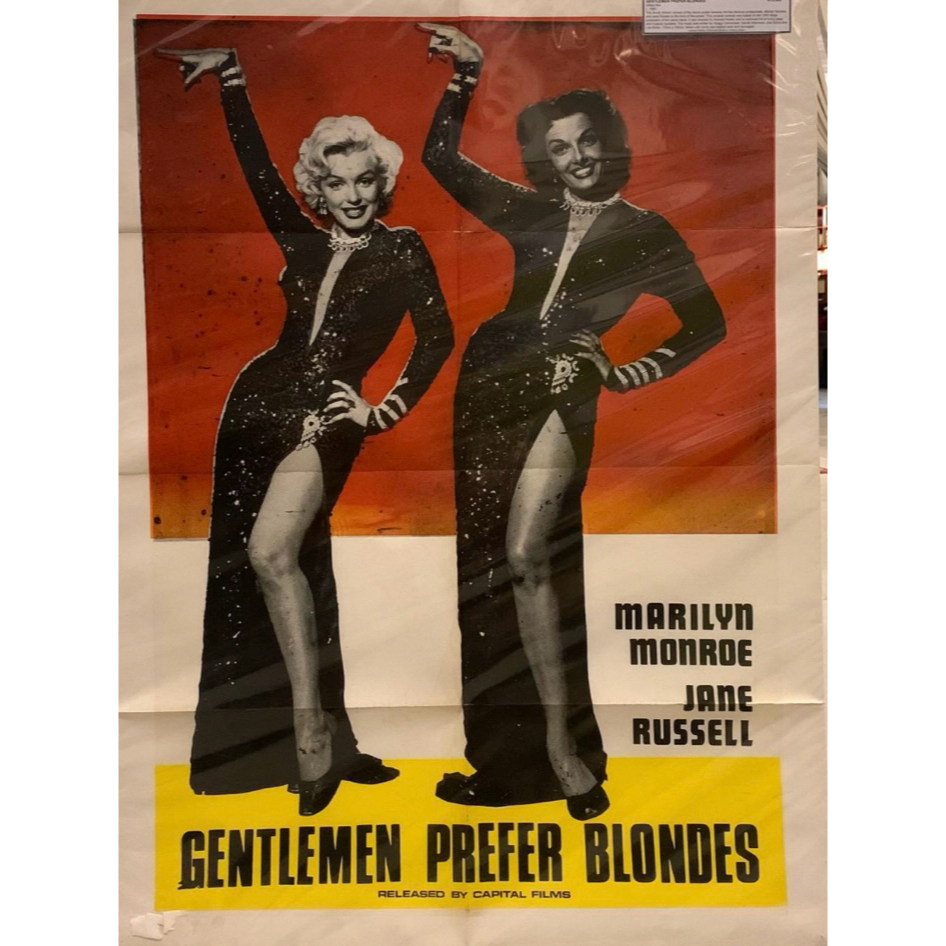 Movie poster: Gentlemen Prefer Blondes (c.1960) R9,000
