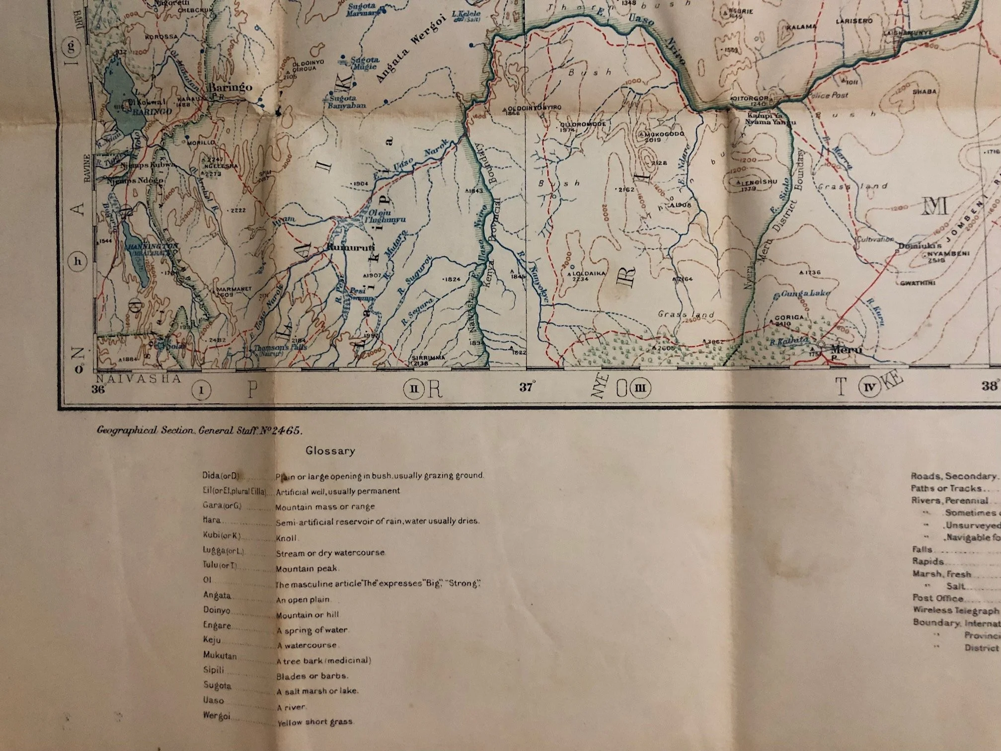East African Campaign of World War I -Northern Region (modern day Kenya) c.1917