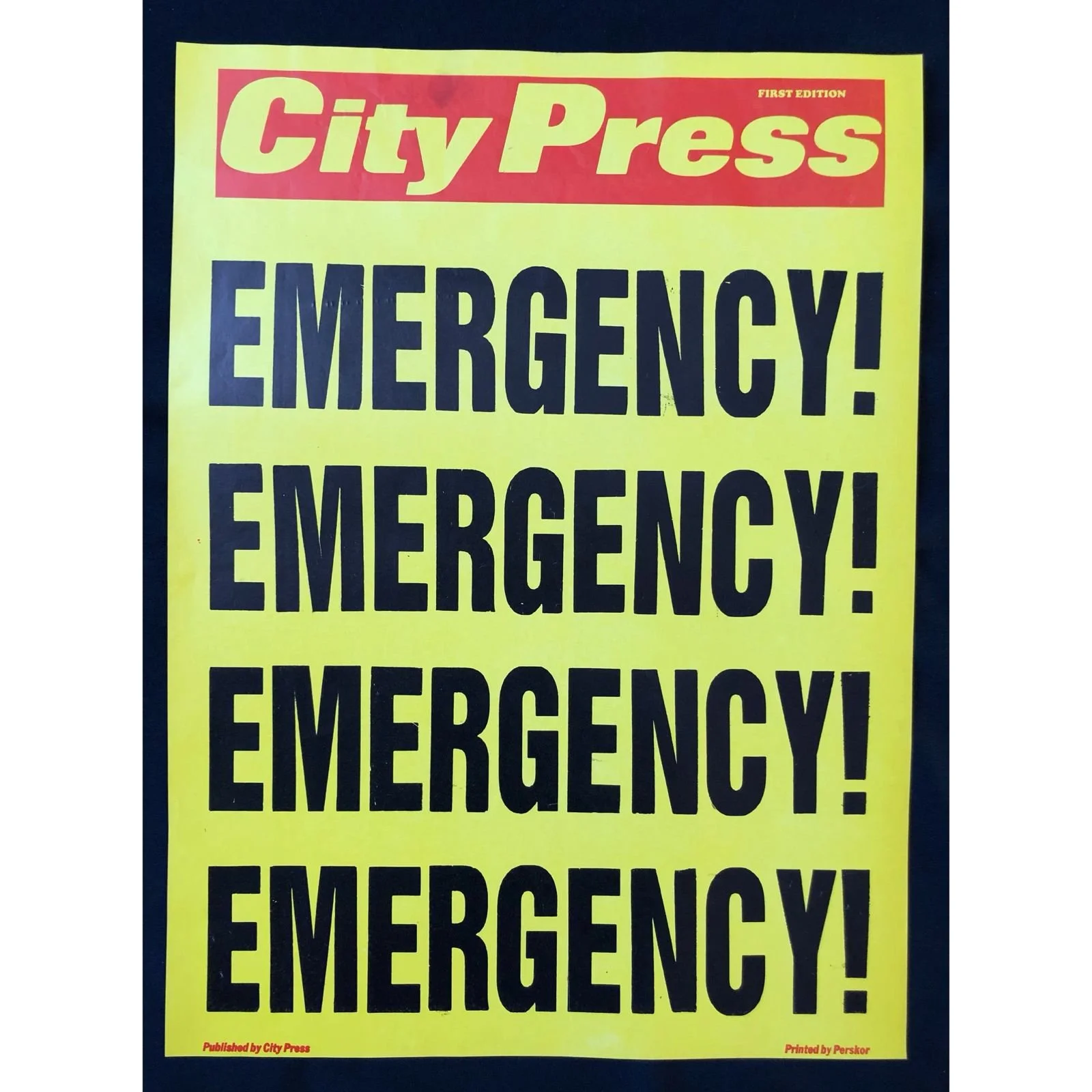 Political Poster: 1986 State of Emergency R2,000