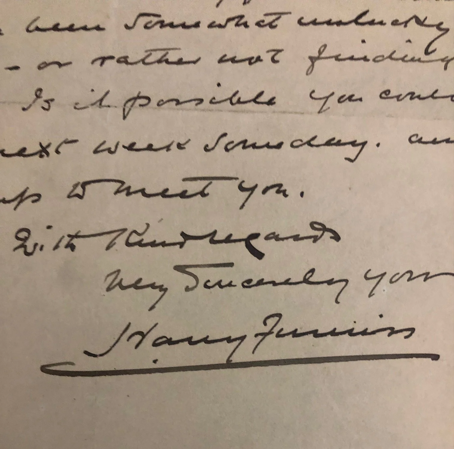 Harry Furniss to publisher John Lane, founder of The Bodley Head (1923)