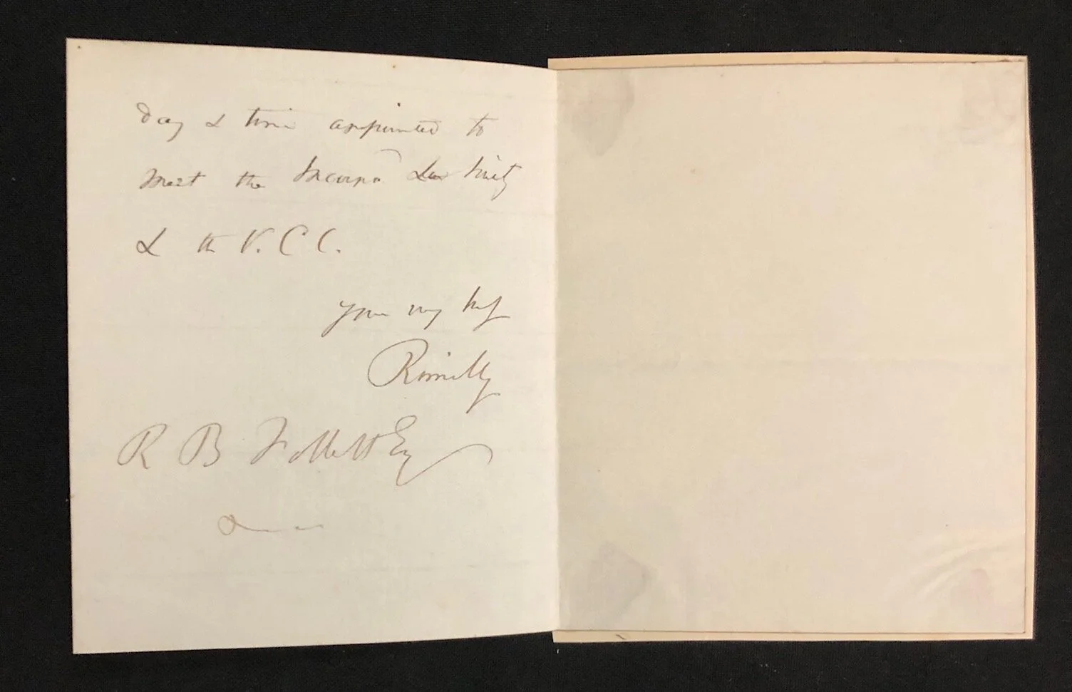 Manuscript Letter by Lord Romilly