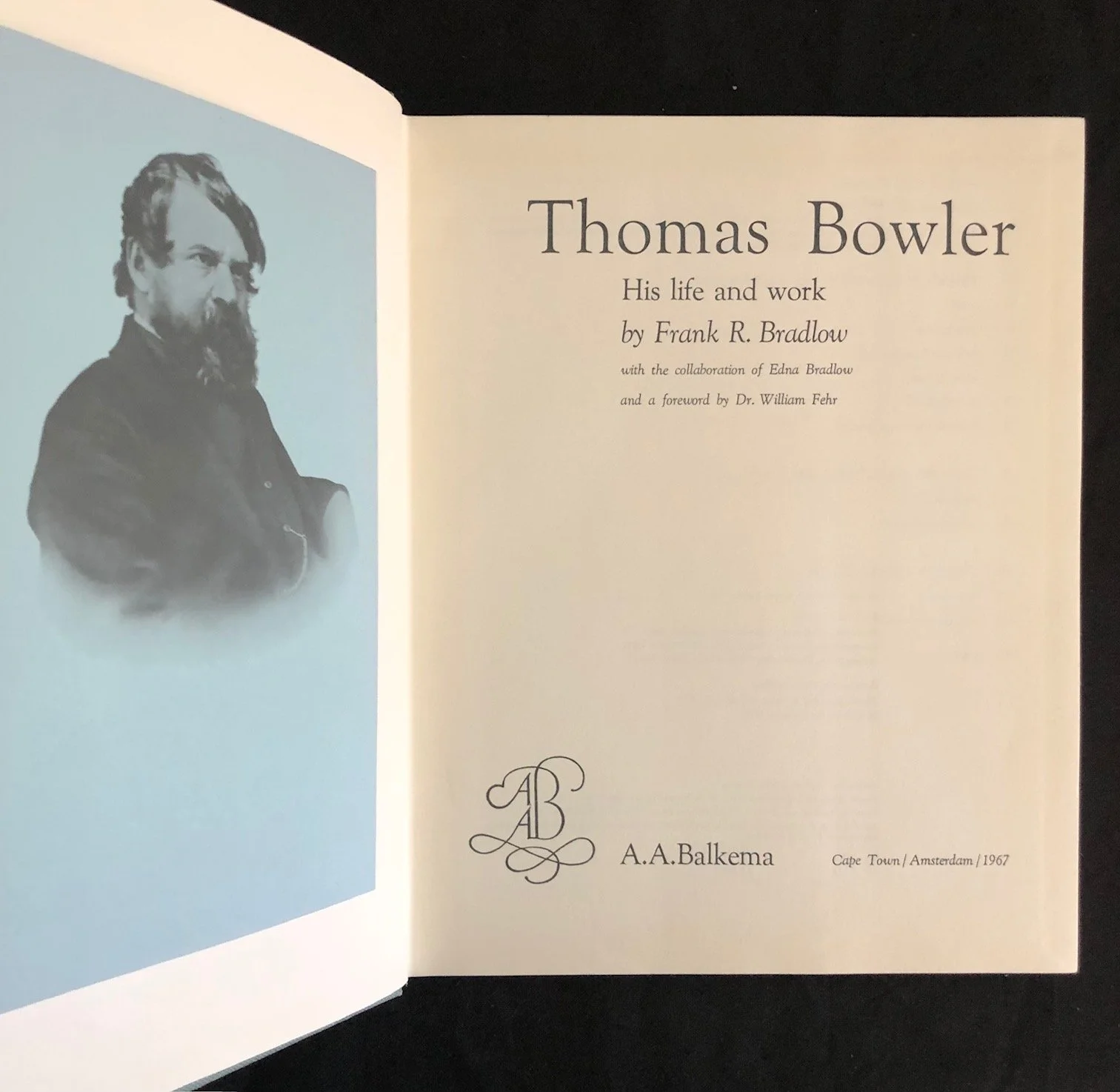 Thomas Bowler: His Life and Work by Frank R. Bradlow, Deluxe edition (1967)