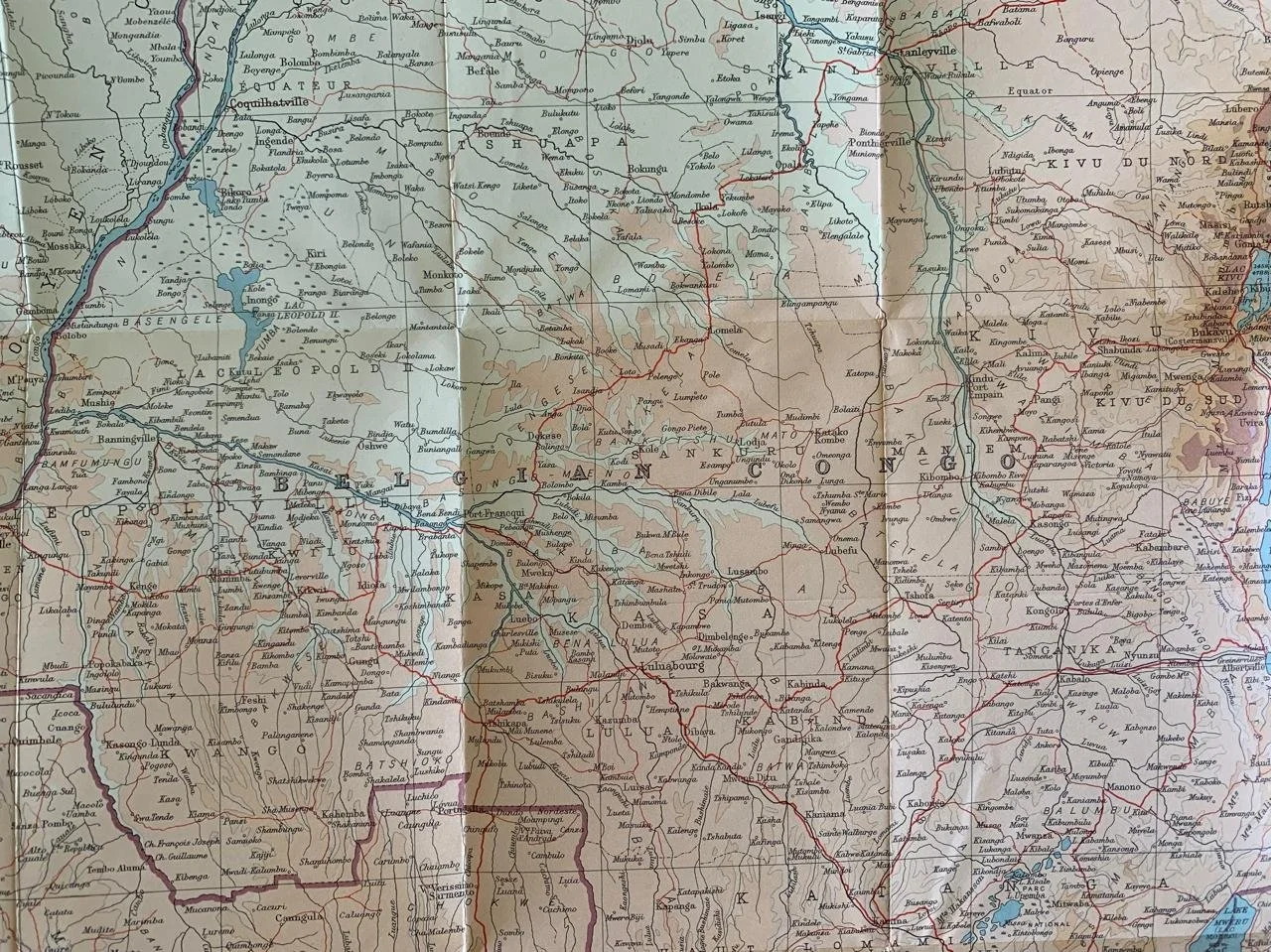 Central & East Africa by John Bartholomew & Son Ltd (1957)