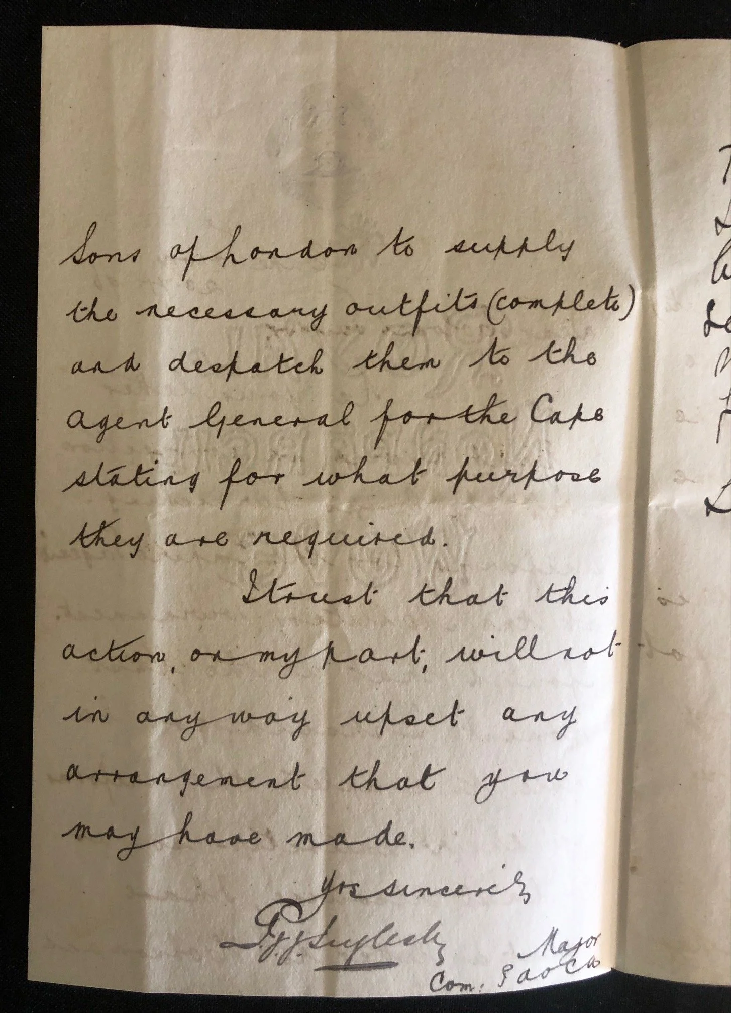 Letter: Prince Alfred’s Guards. "Empire Pageant." London, May 1896