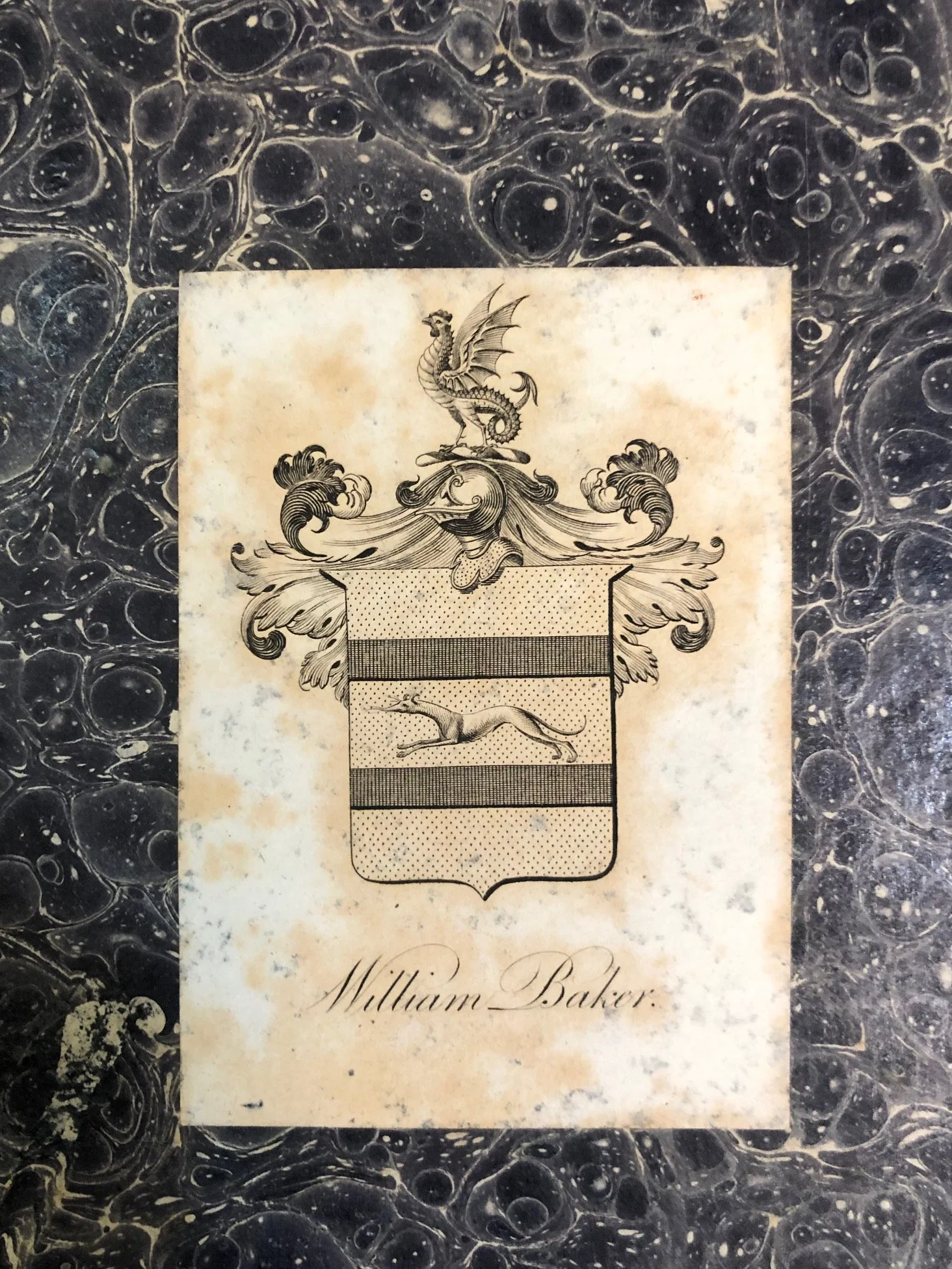 Ex Libris William Baker, a collector of high-standing English heritage