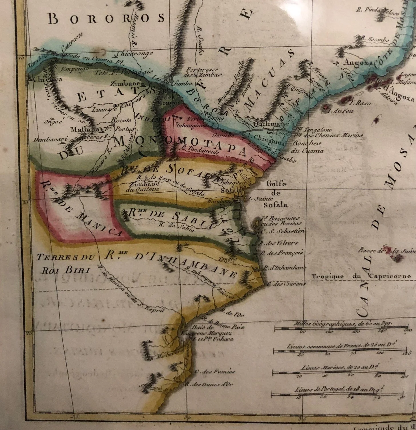Le Canal De Mosambique by Rigobert Bonne (c.1780)