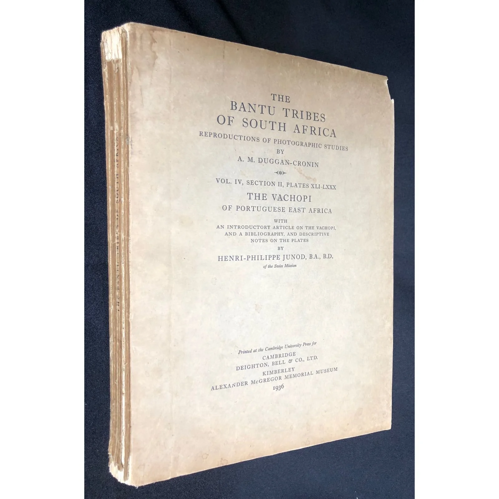 A.M Duggan-Cronin: The Bantu Tribes of South Africa R3,000
