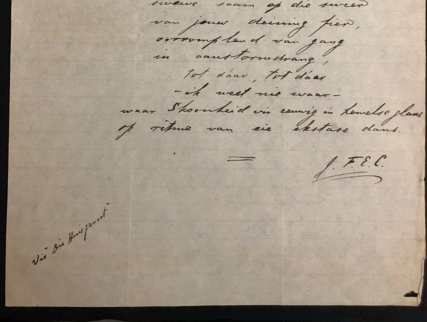 Manuscript draft of the poem ‘Die Branders’ (The Waves), by Jan F.E. Celliers (c.1920)