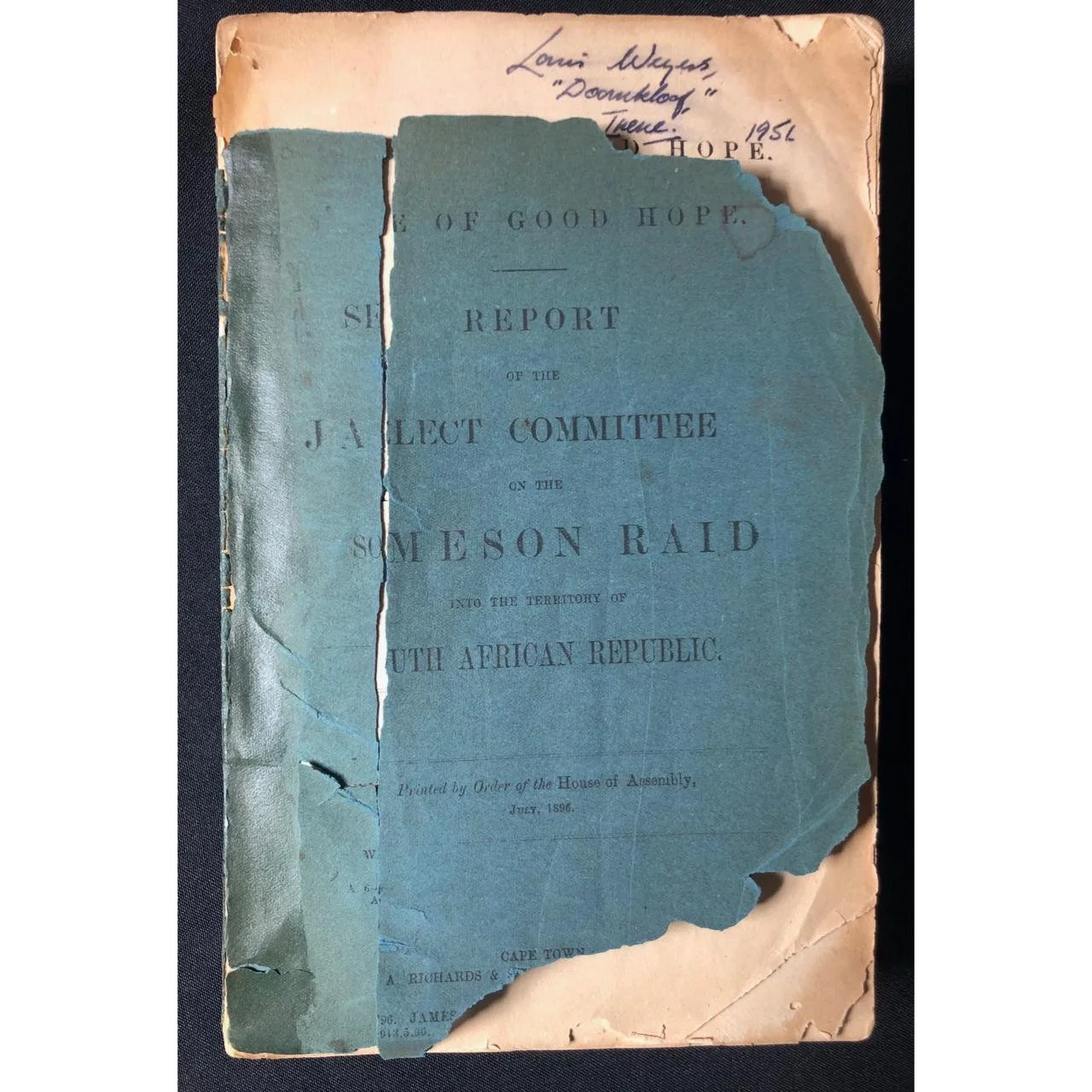 Report of the Select Committee on the Jameson Raid (1896) R1,000