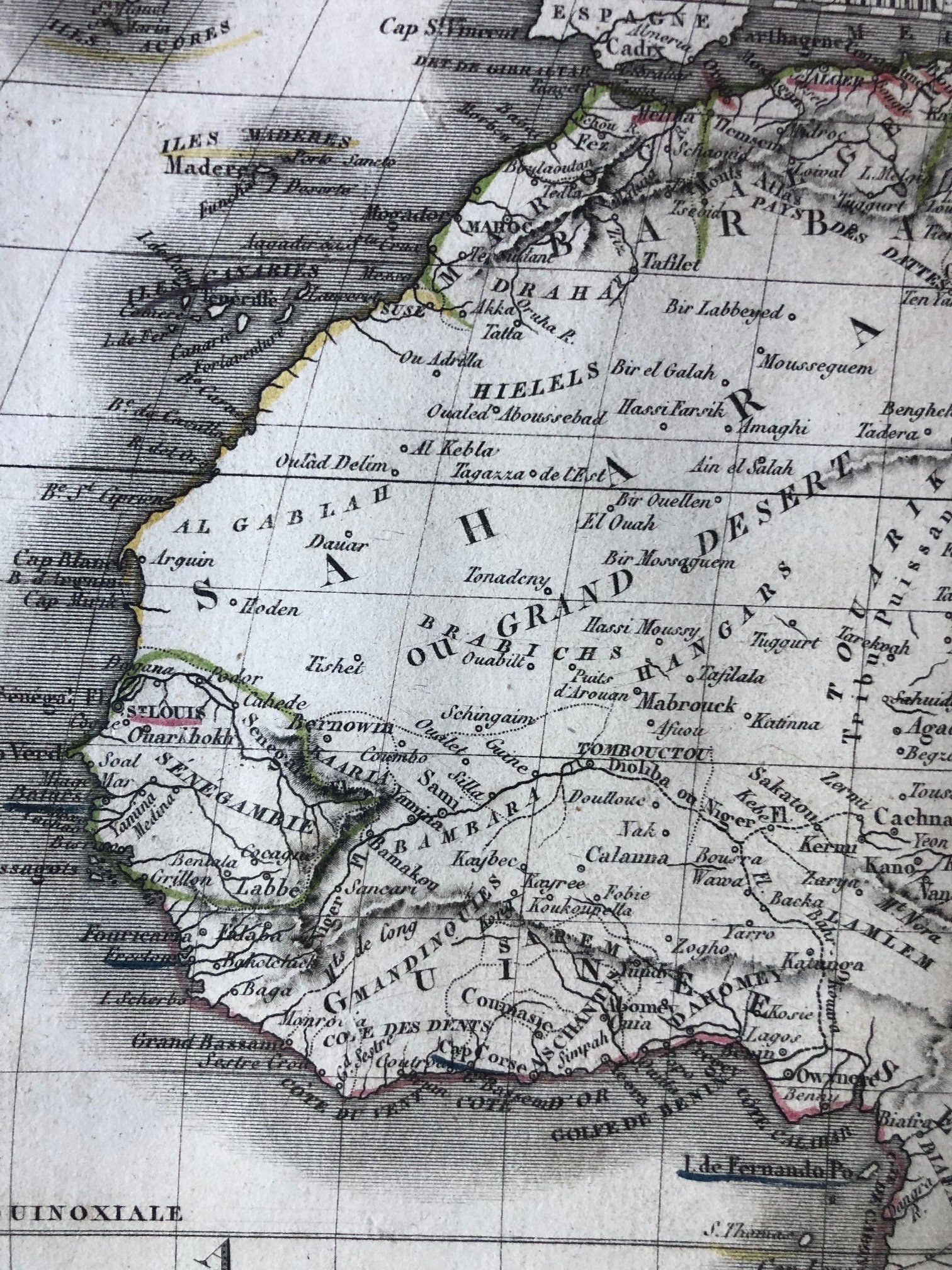 "Carte Générale de l'Afrique," by French geographer Beaupré (1830s)