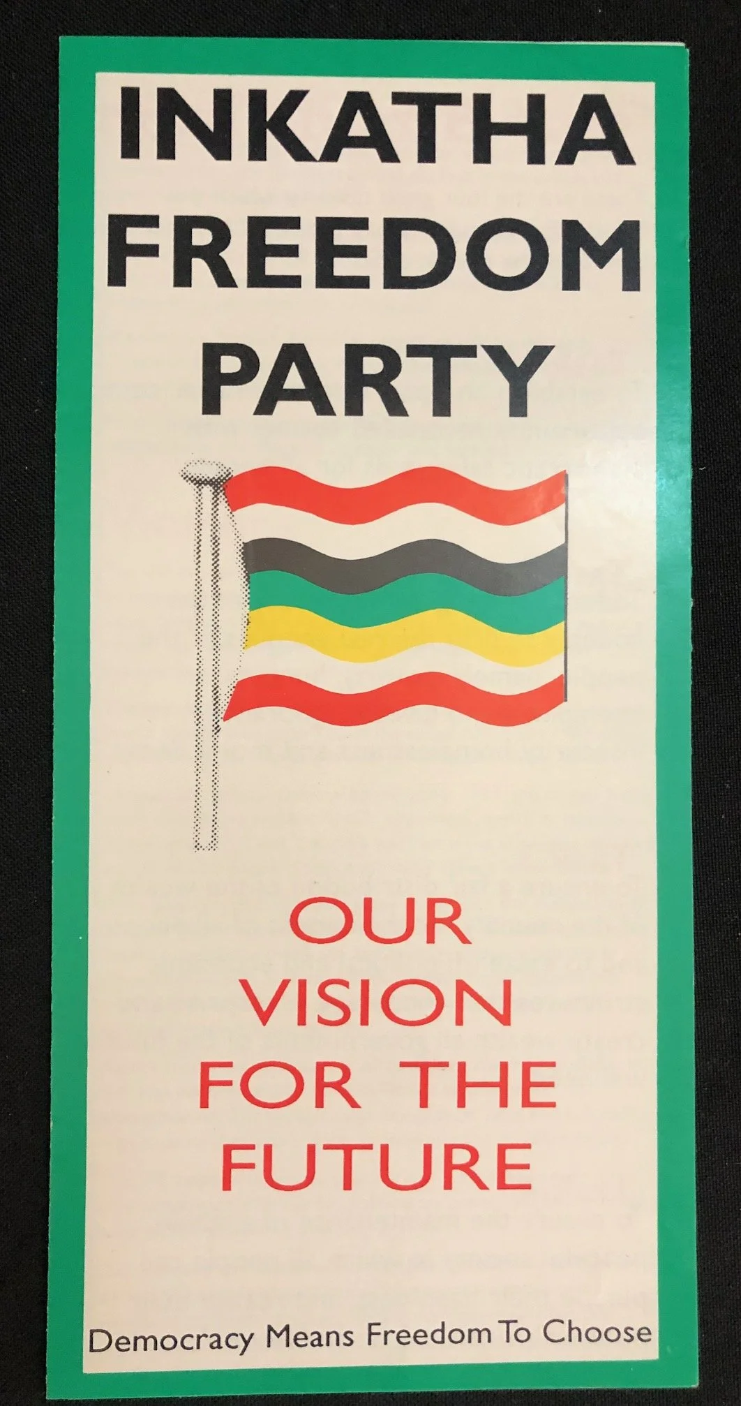 Collection of Ephemera Relating to The Inkatha Freedom Party (IFP) (8)
