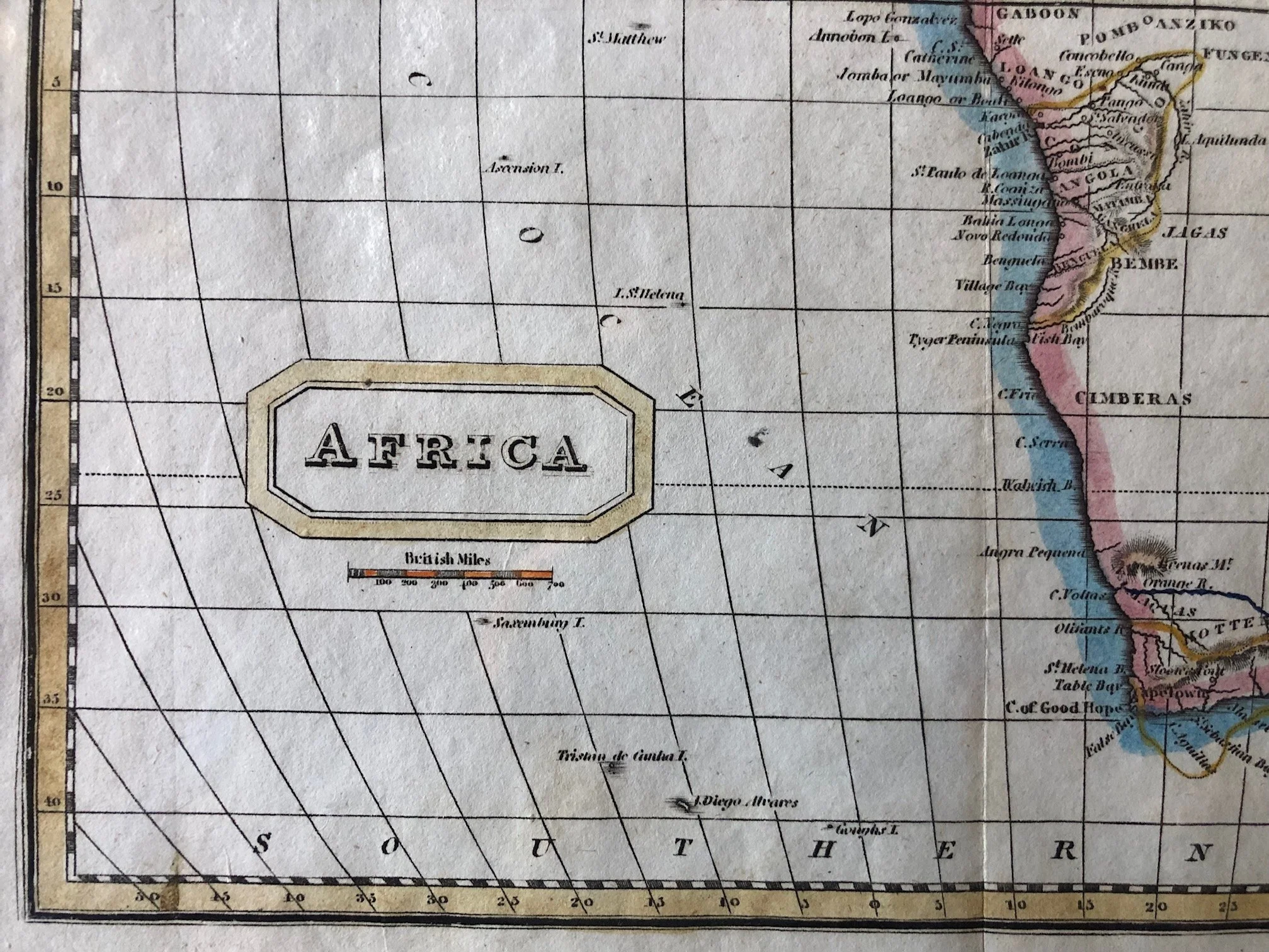 Map of Africa published in London by Thomas Kelly (circa 1818–1825)
