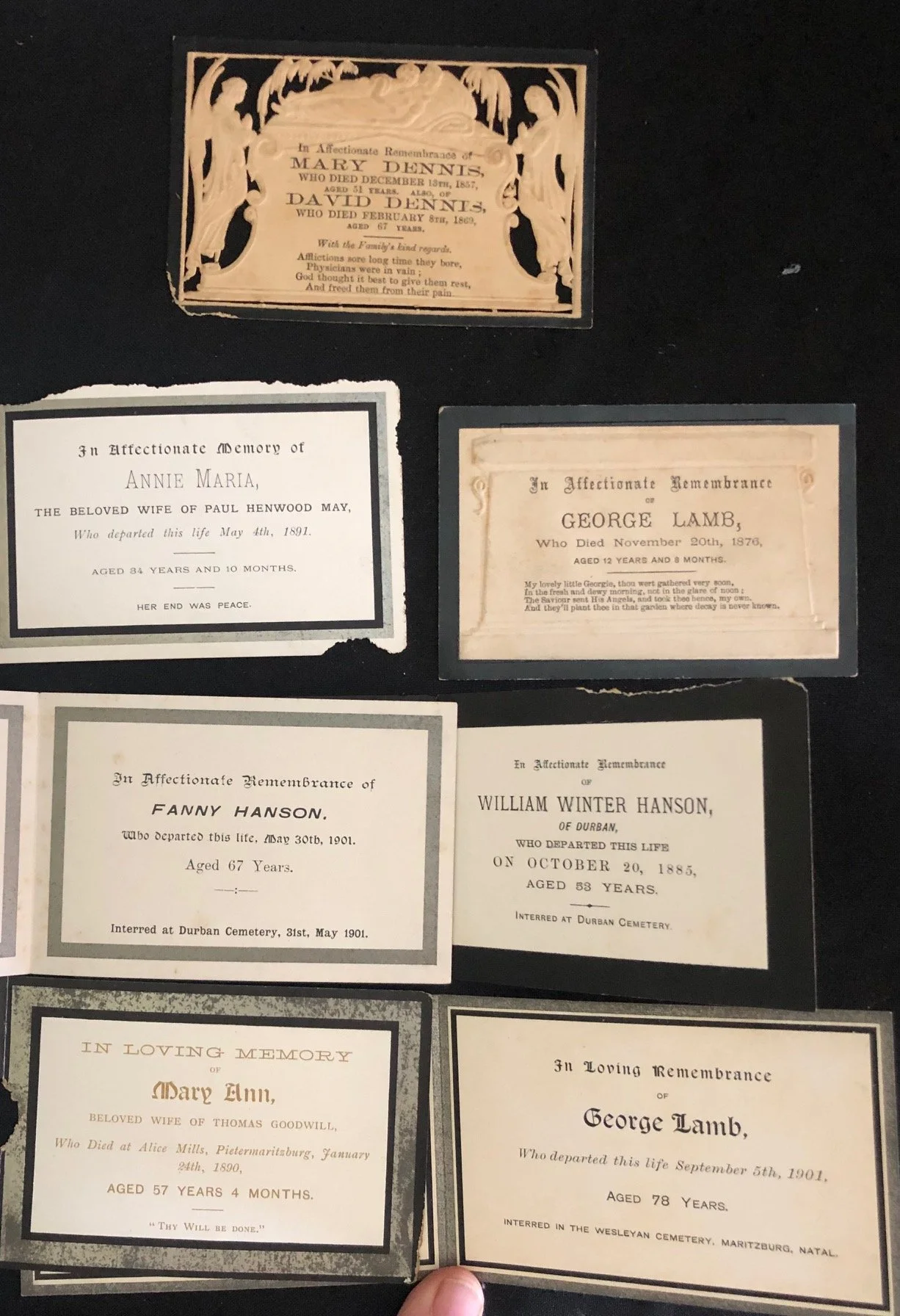 Victorian and Edwardian Memorial Cards (16)