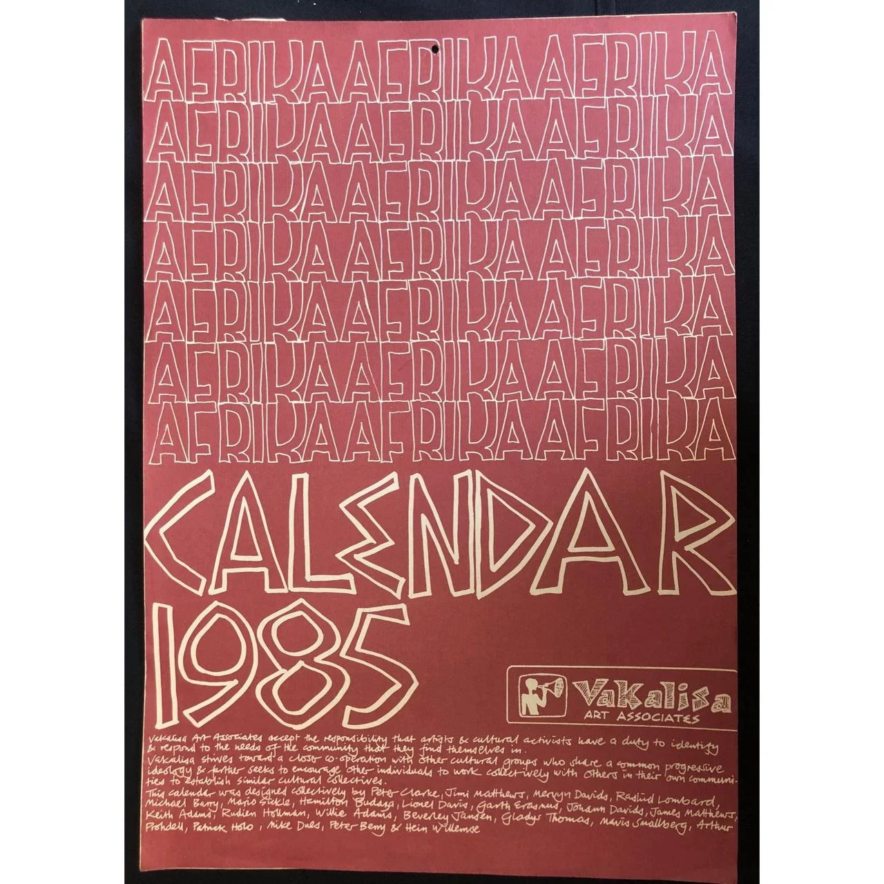 Anti Apartheid Calendar (1985) SOLD