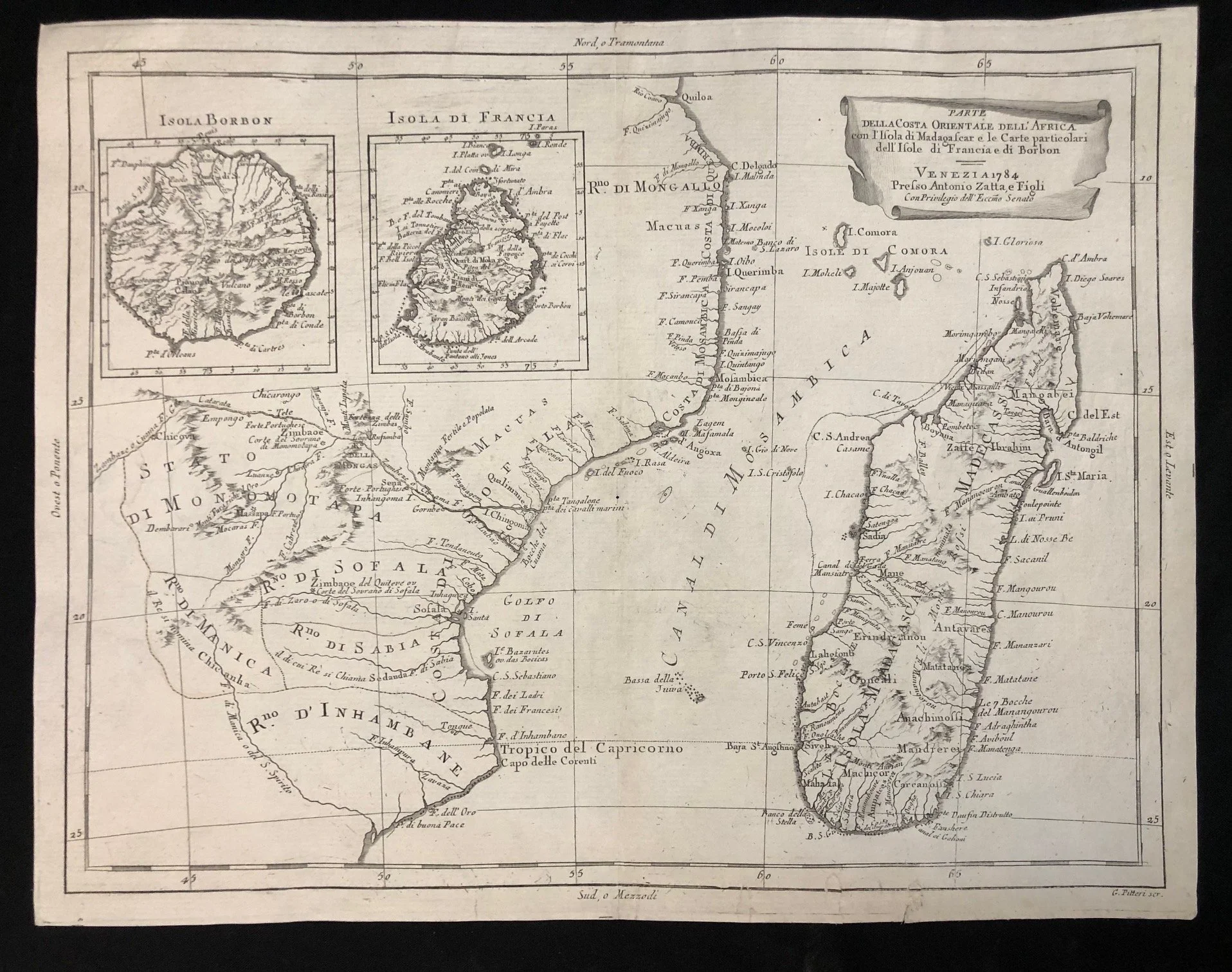 Part of the East Coast of Africa with the Island of Madagascar (1784)