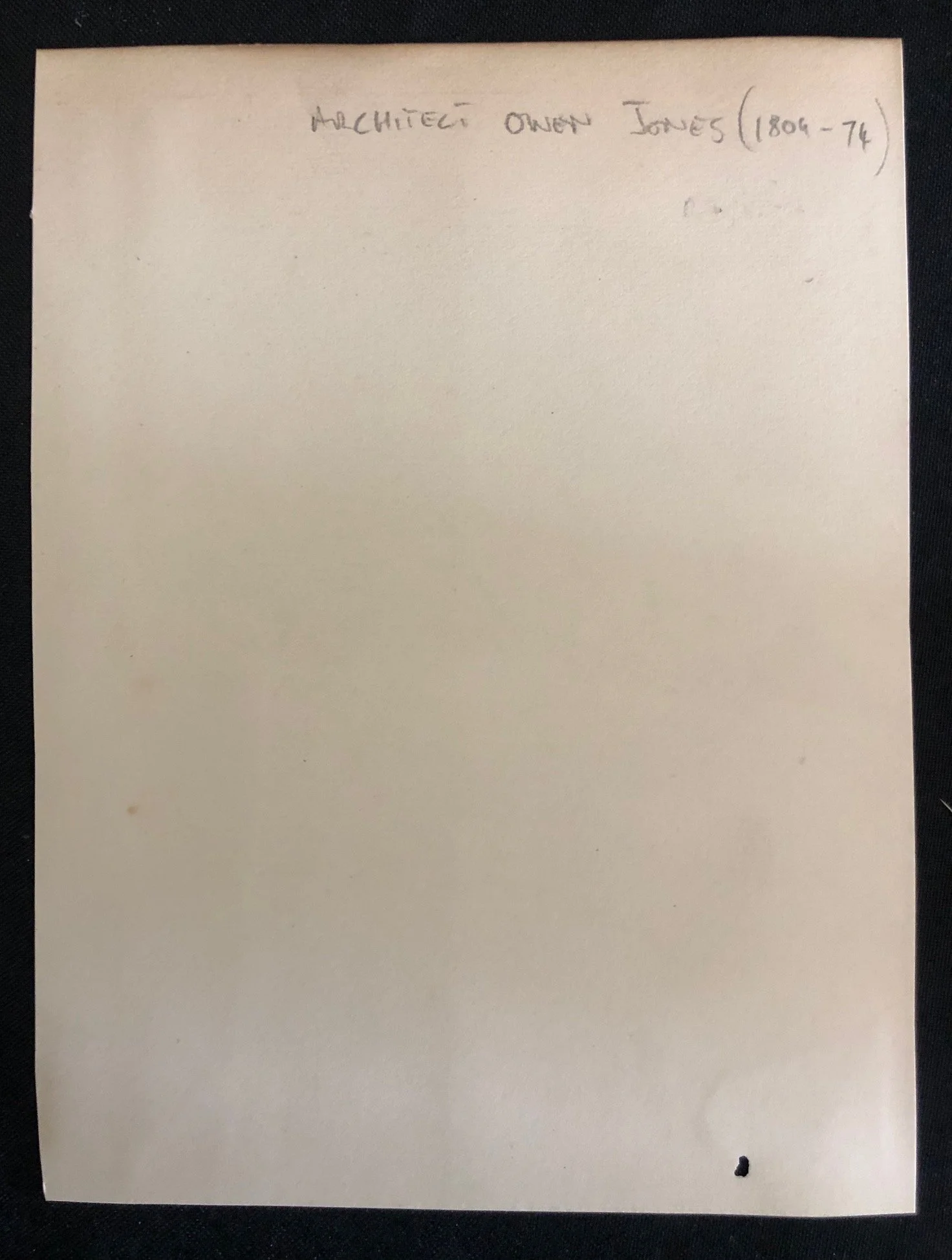 Letter written and signed by architect Owen Jones (1867)