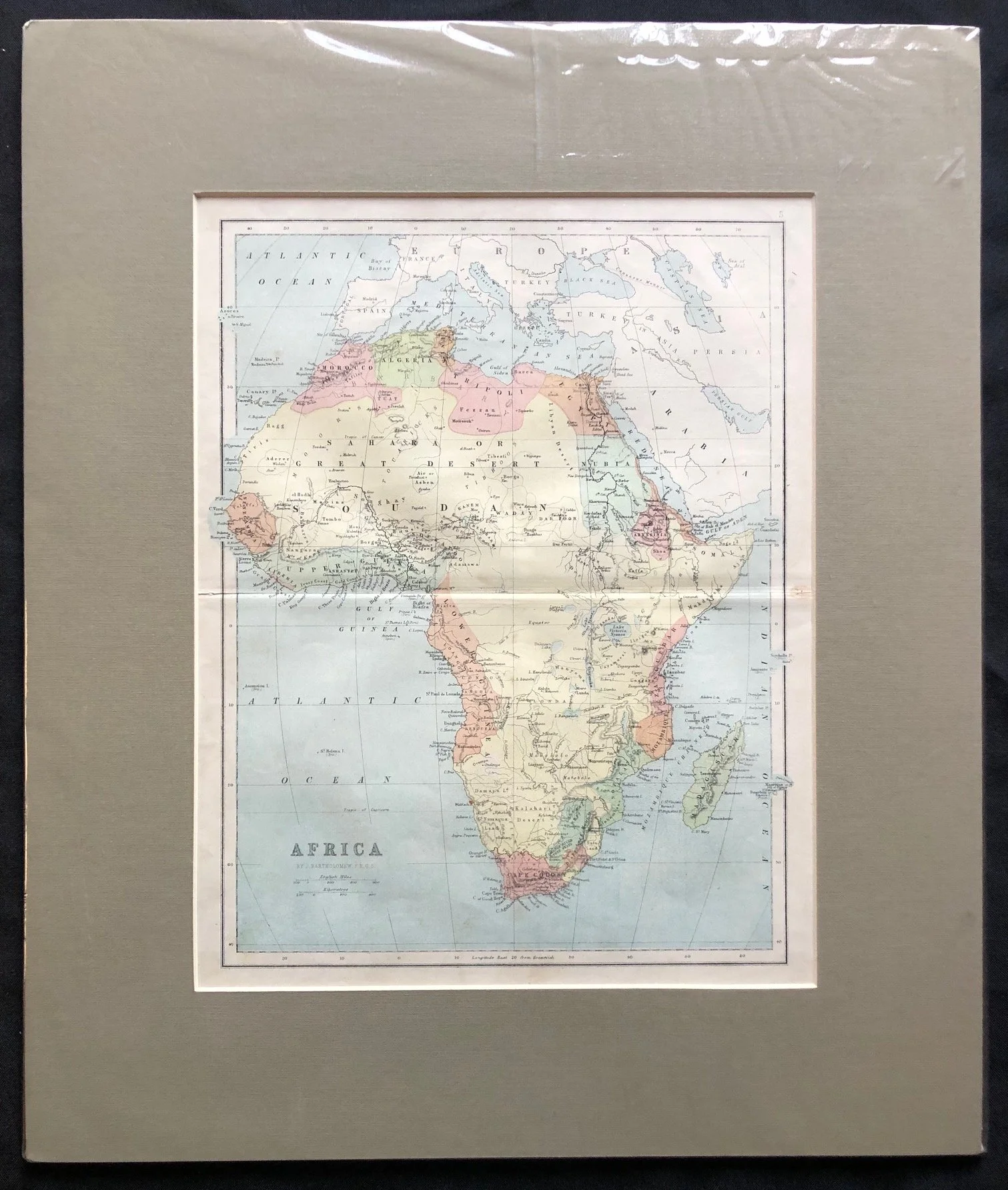 Map of Africa by John Bartholomew (c.1873) R1,250