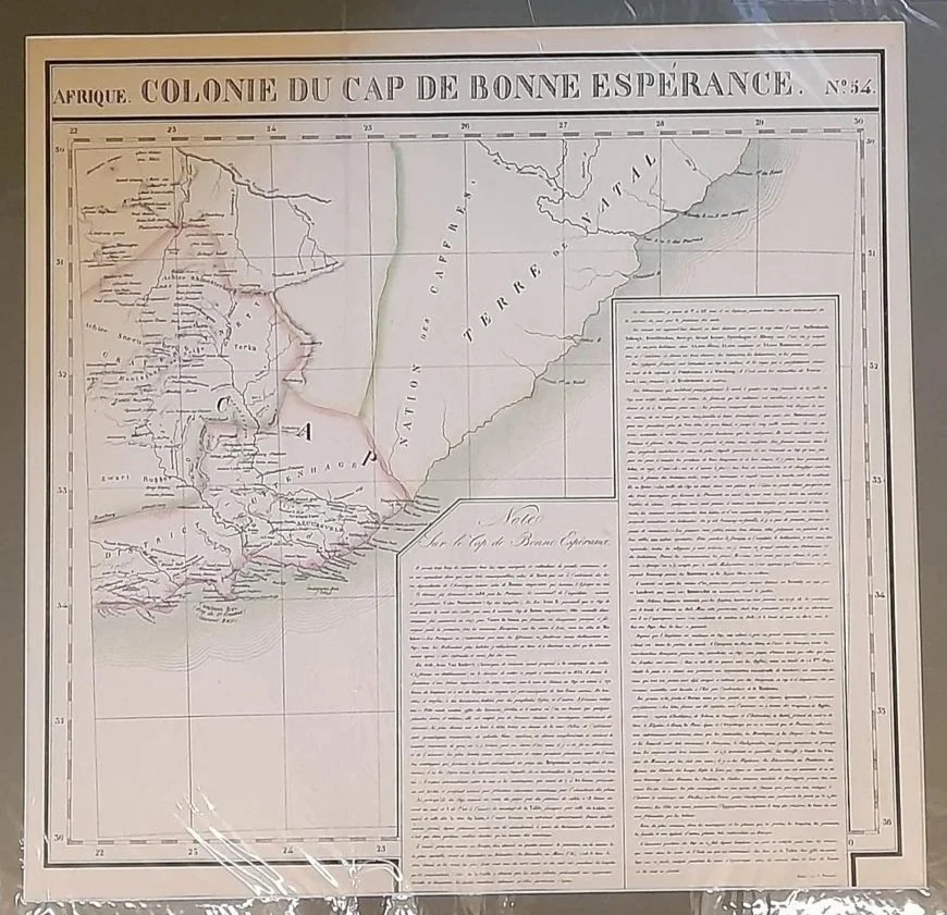 Cape of Good Hope and Natal c.1827 by Philippe Vandermaelen, (1795-1869).