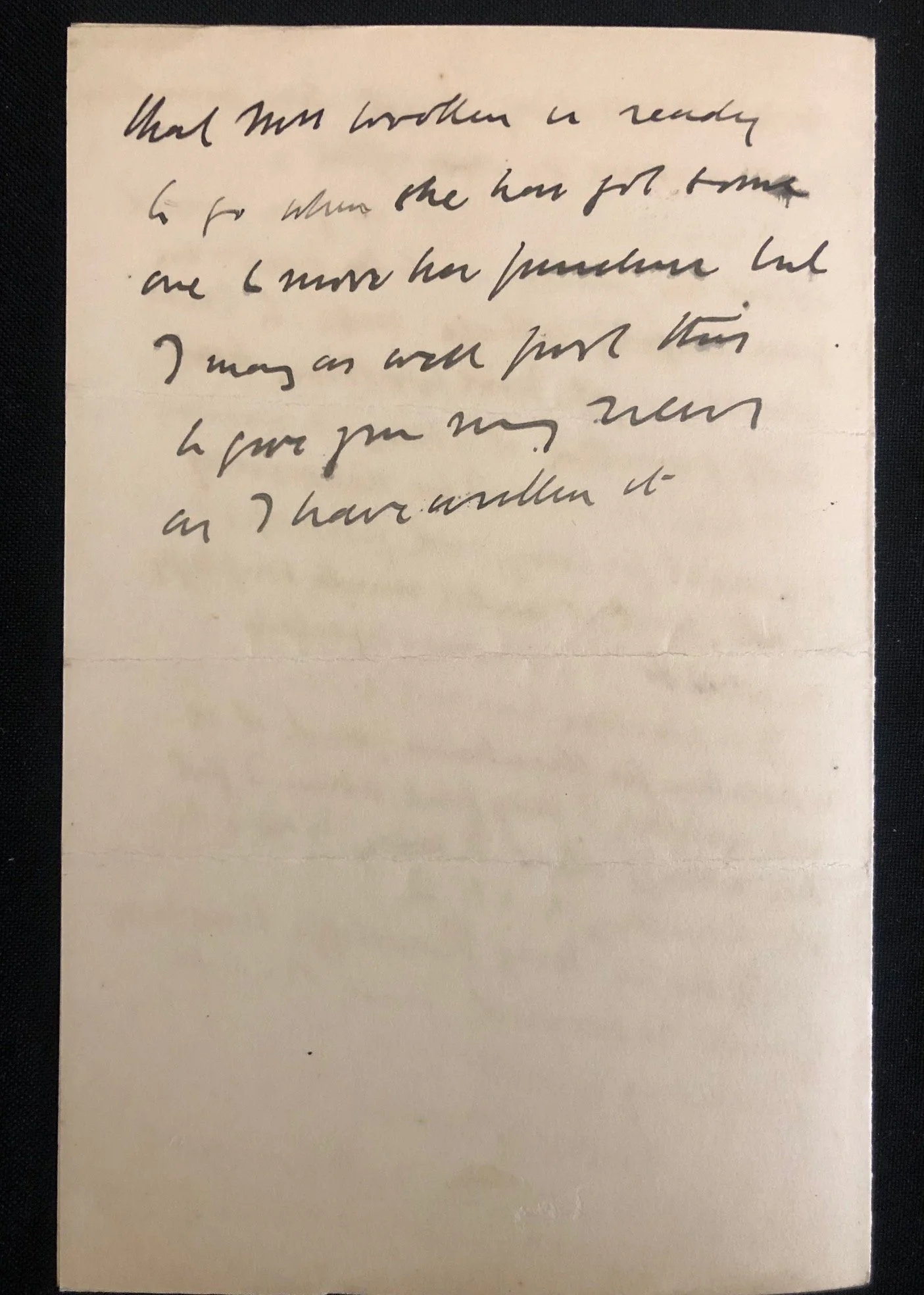 Letter by Sir Arthur Moseley Channell,English High Court judge (1916)