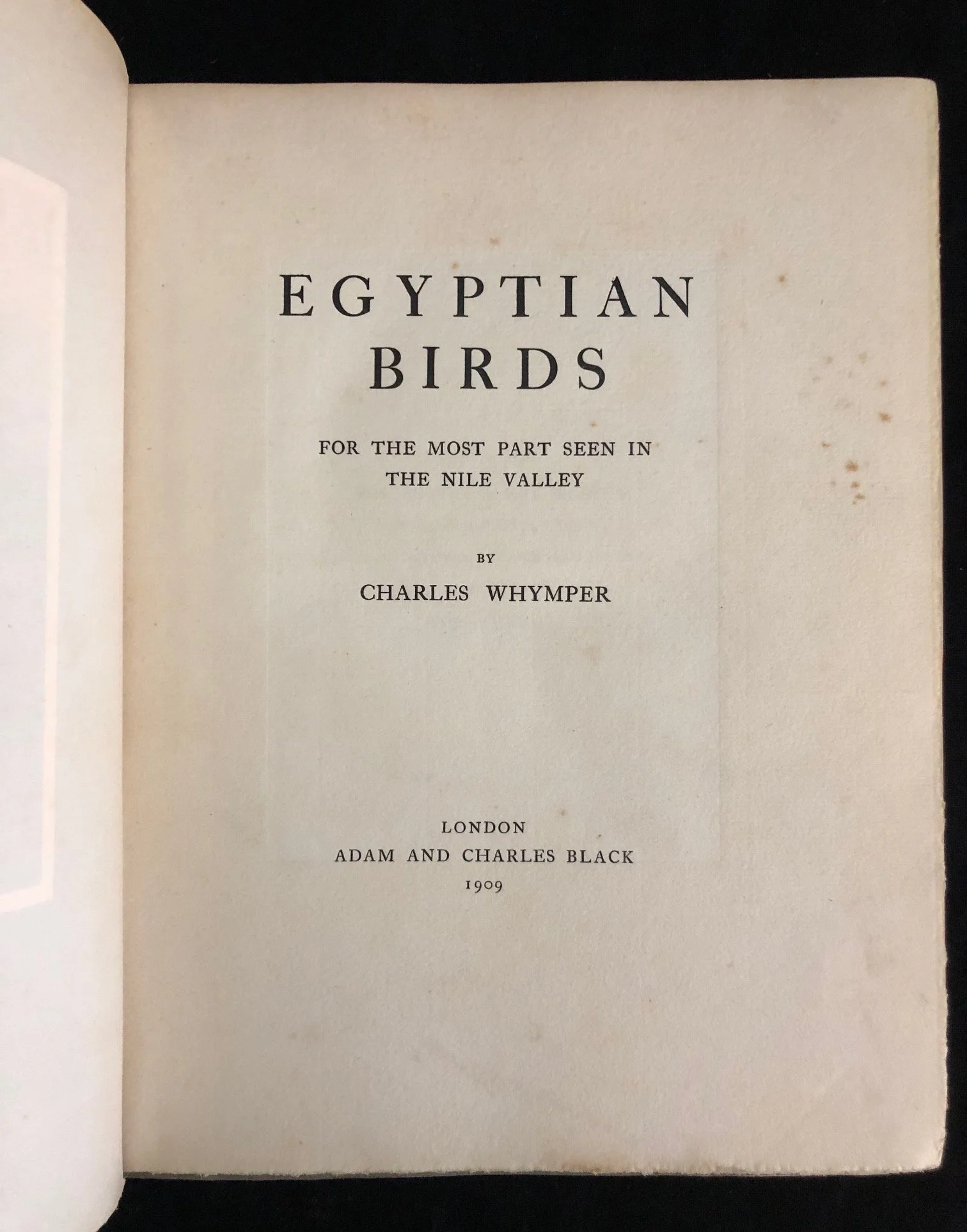 Charles Whymper’s Egyptian Birds, signed deluxe edition (1909)