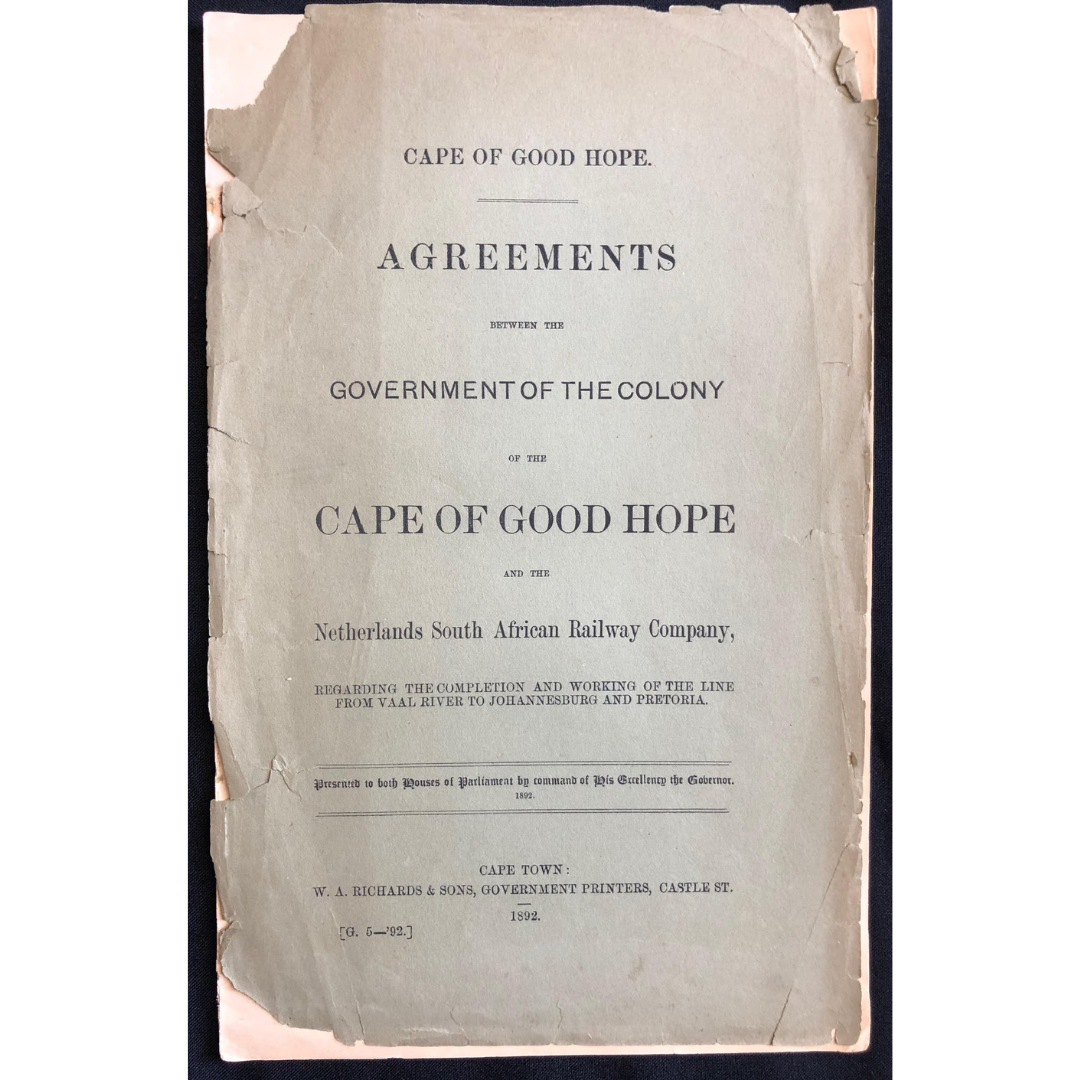 Blue Book – Netherlands-South African Railway Company 1892 R2,500