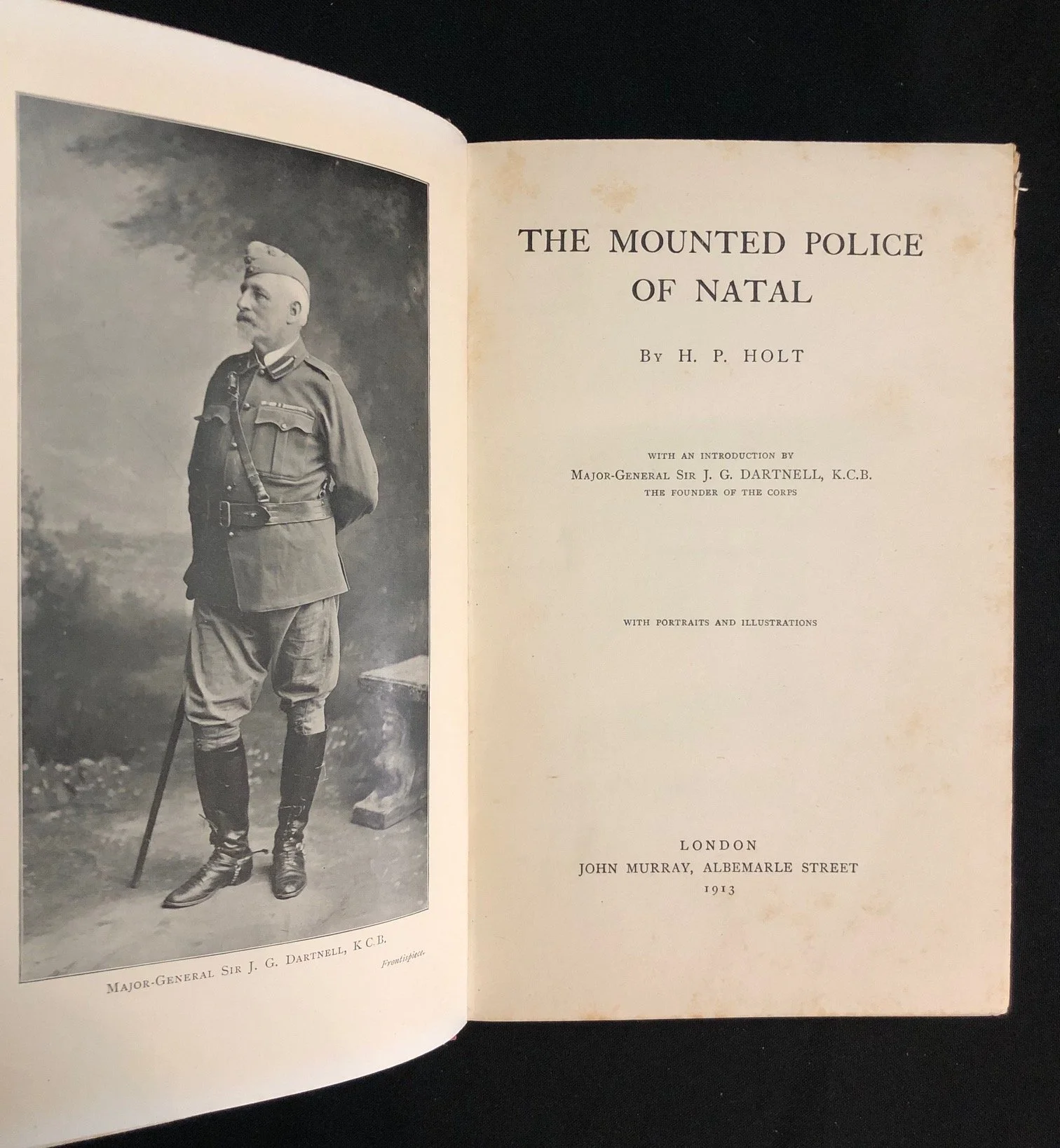 H.P. Holt’s The Mounted Police of Natal, Ex libris Killie Campbell (1913).
