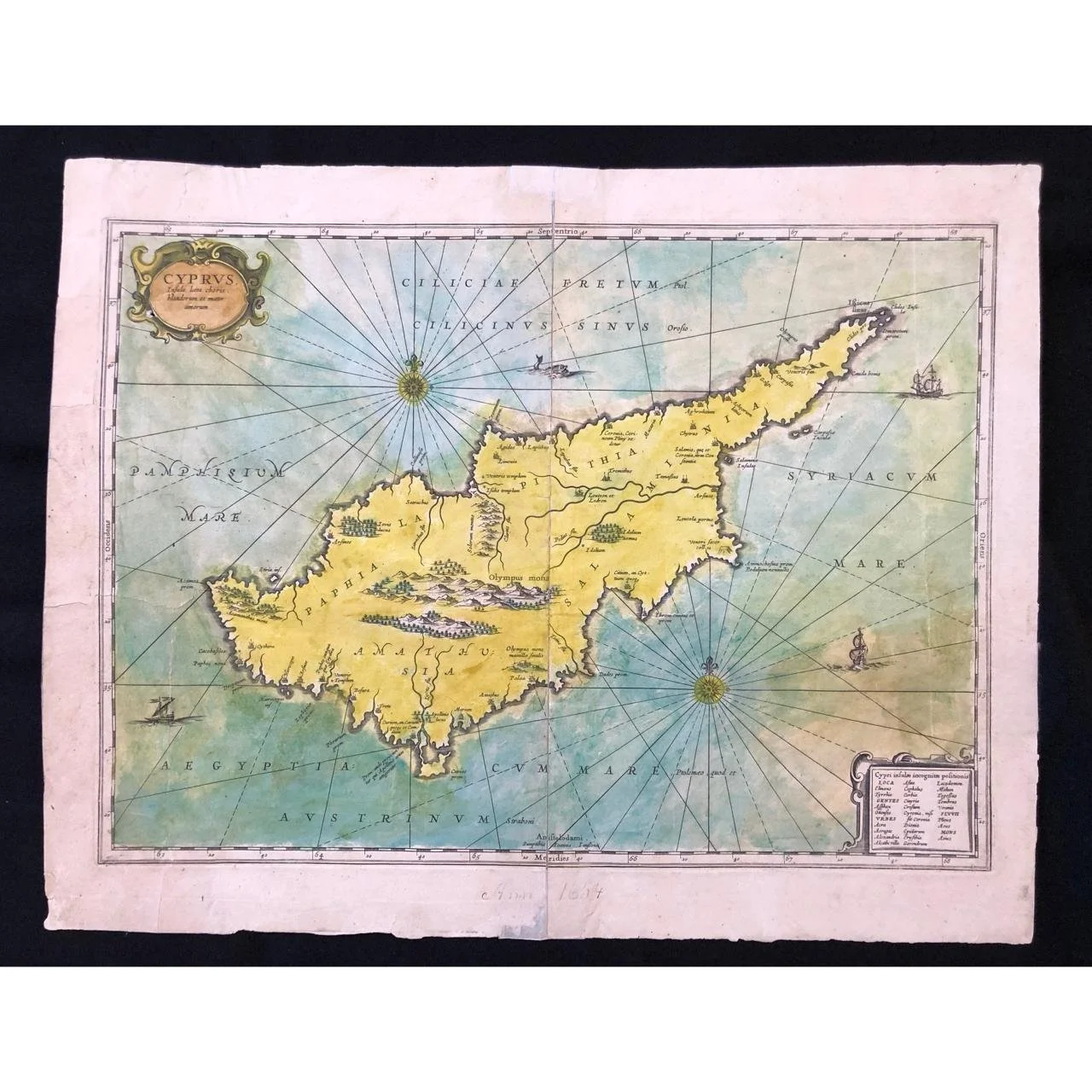 Decorative Map of Cyprus (c.1650) R4,500