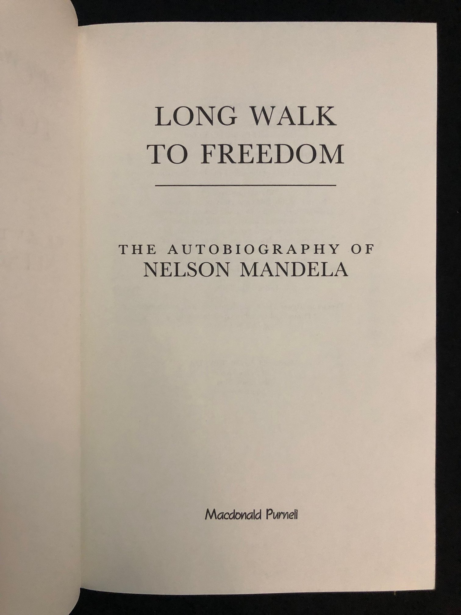 First Edition of Nelson Mandela’s Long Walk to Freedom (1994)